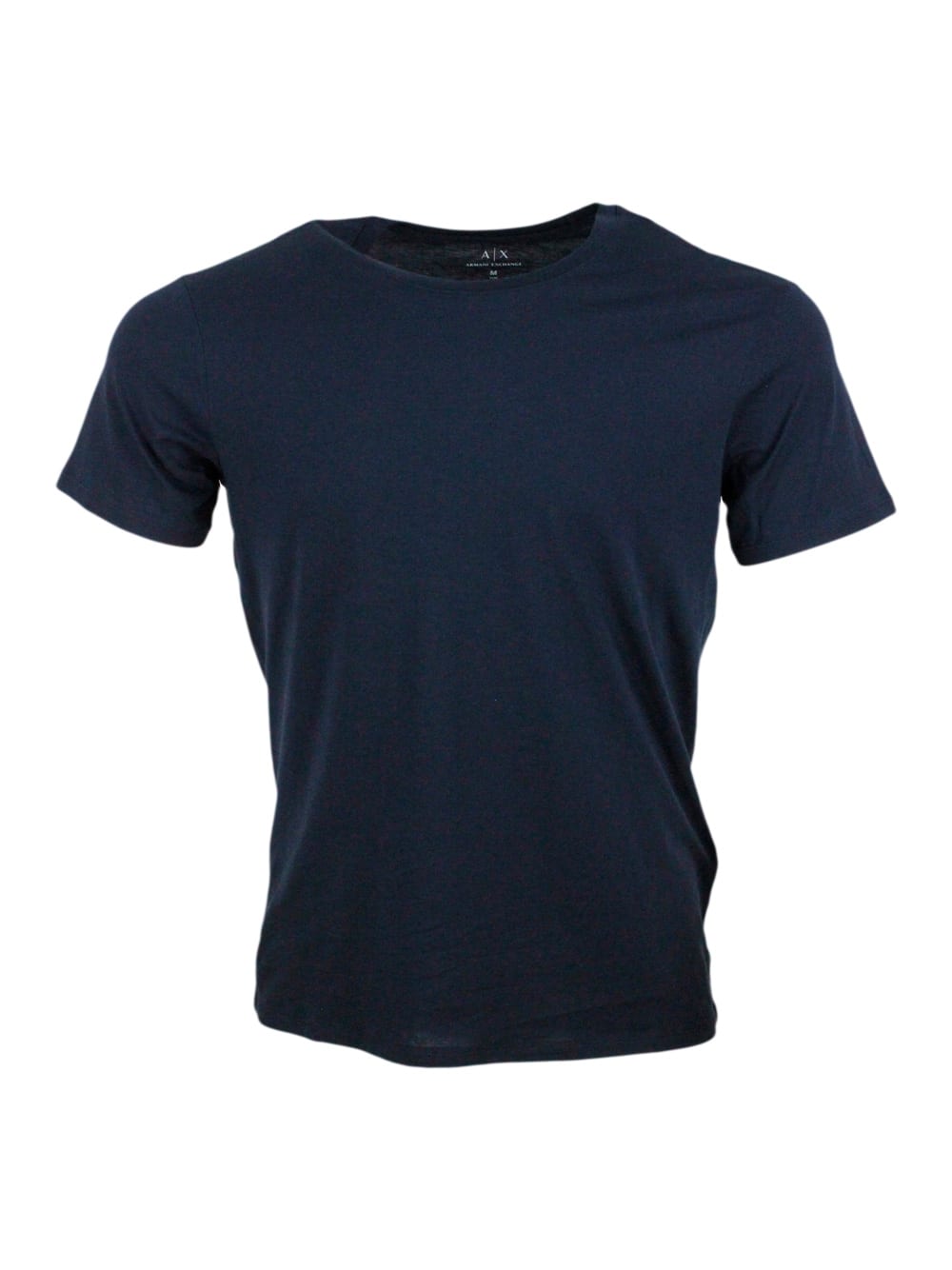 Short-sleeved Crew-neck T-shirt With Small Studded Logo On The Chest And Bottom