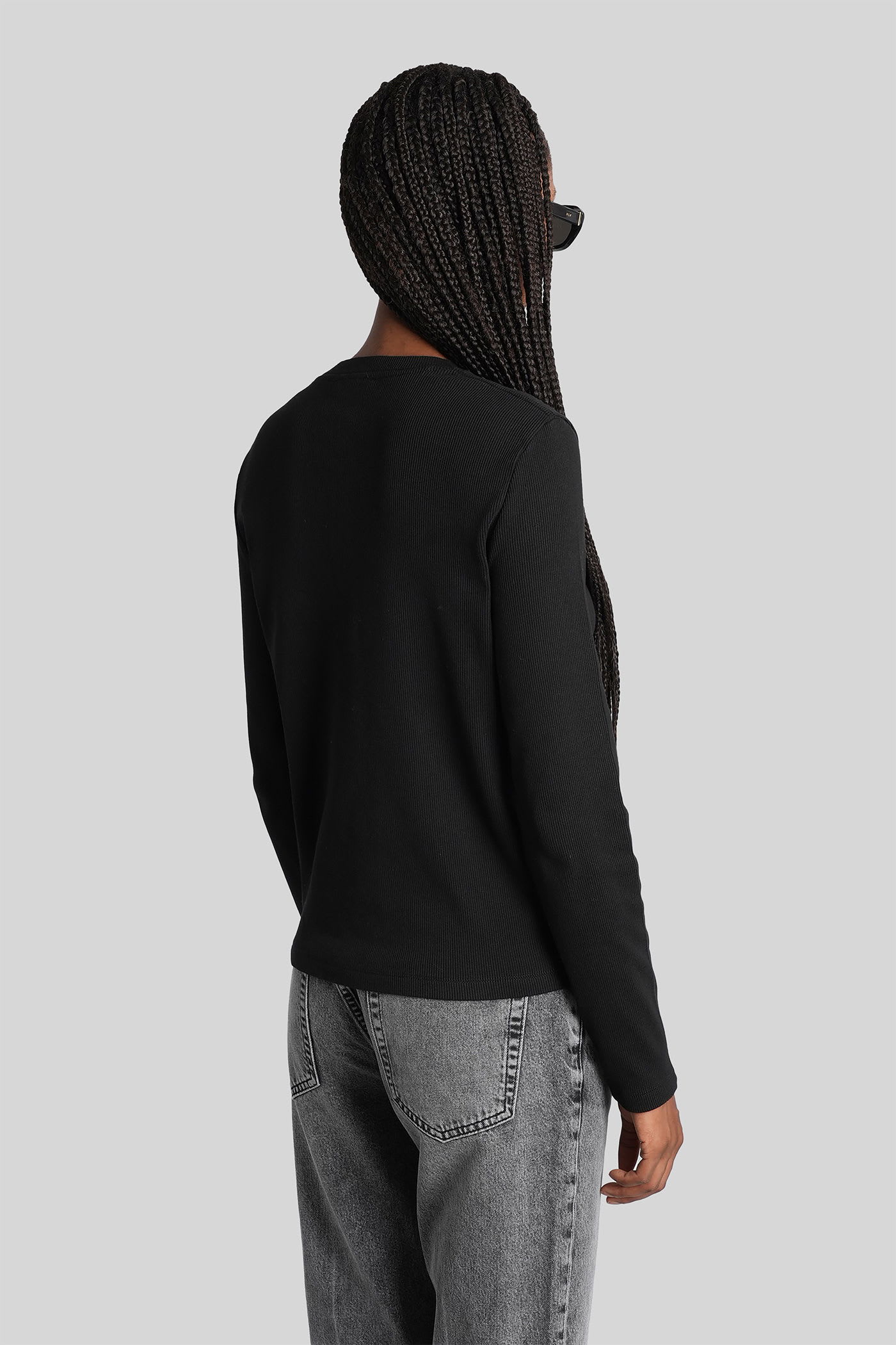 Anine Bing Alessia Topwear In Black Cotton In Black