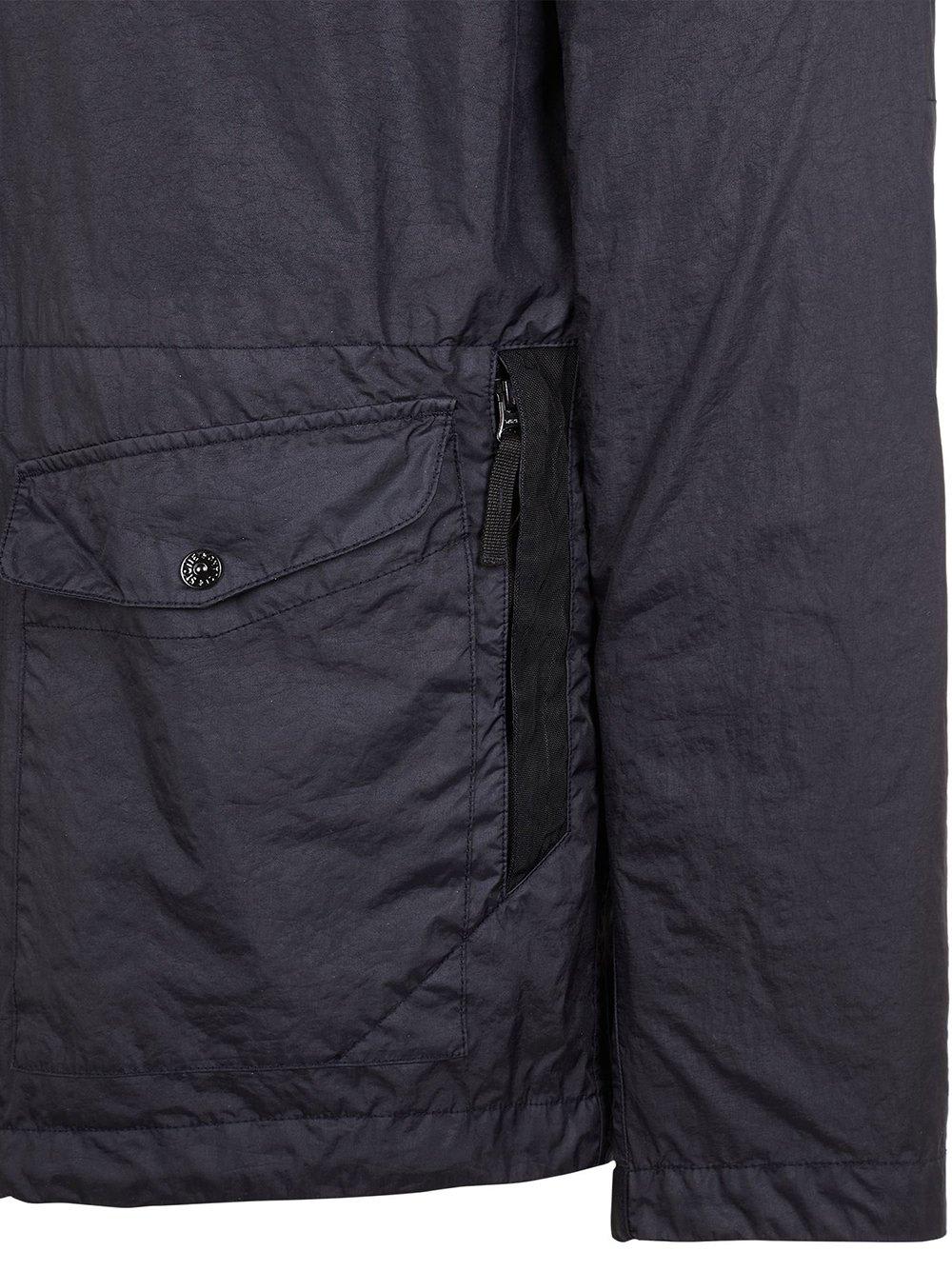 Shop Stone Island Membrana 3l Tc Zipped Hooded Jacket In Blu