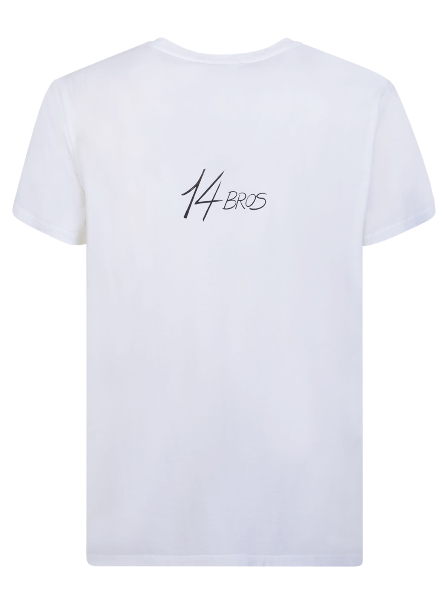 Shop 14 Bros Logo White T-shirt