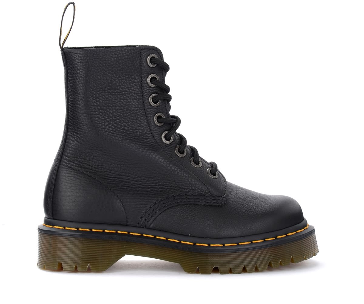 Dr. Martens Pascal Bex Boots In Black Grained Leather