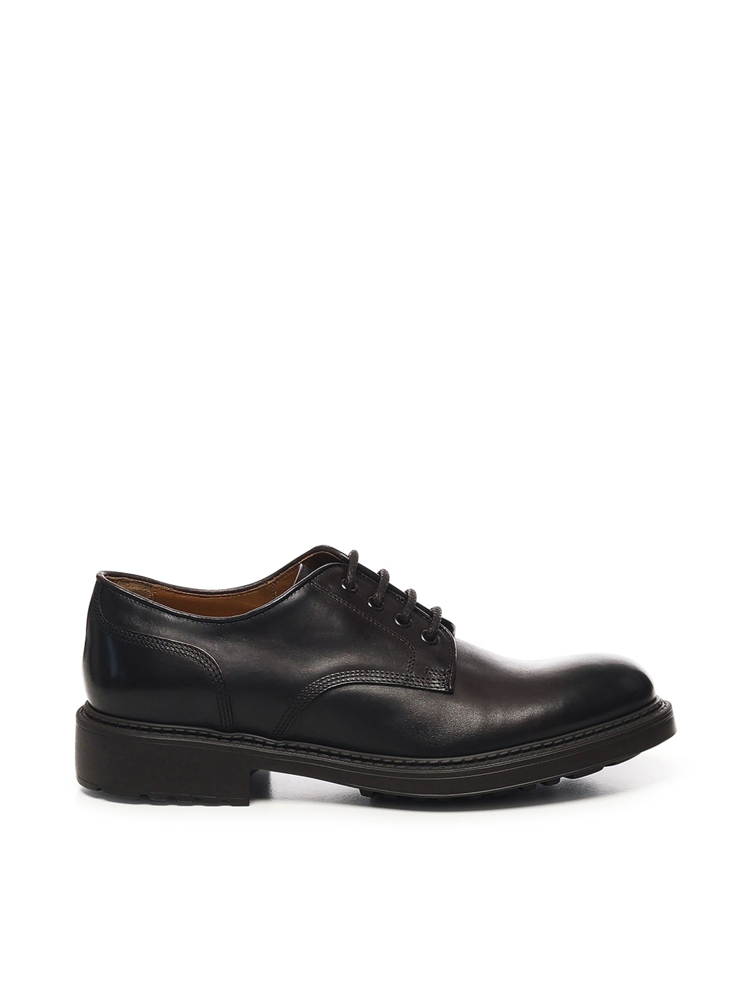 Doucal's Leather Lace-ups In Black