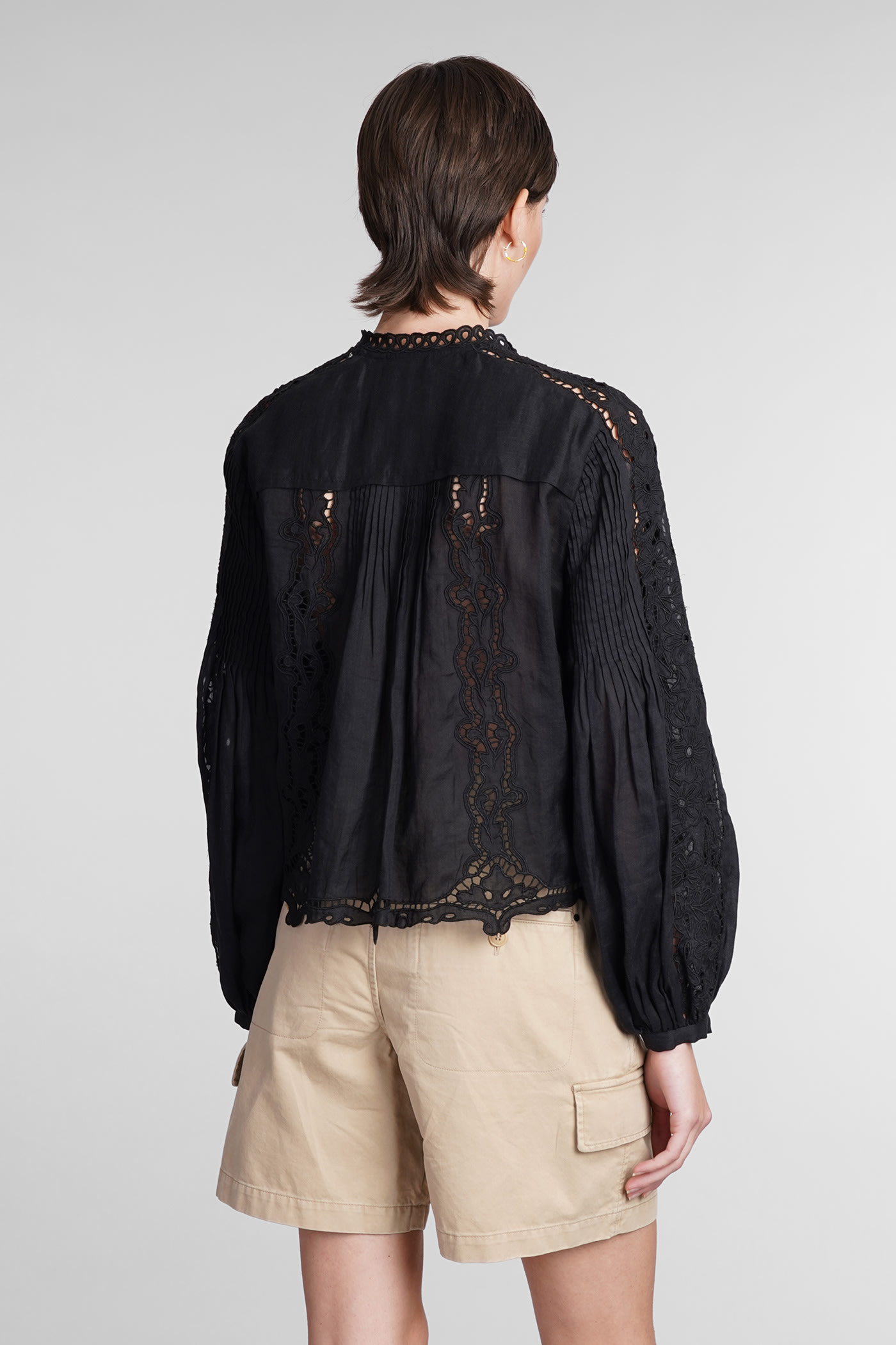 Shop Isabel Marant Kubra Shirt In Black Ramie