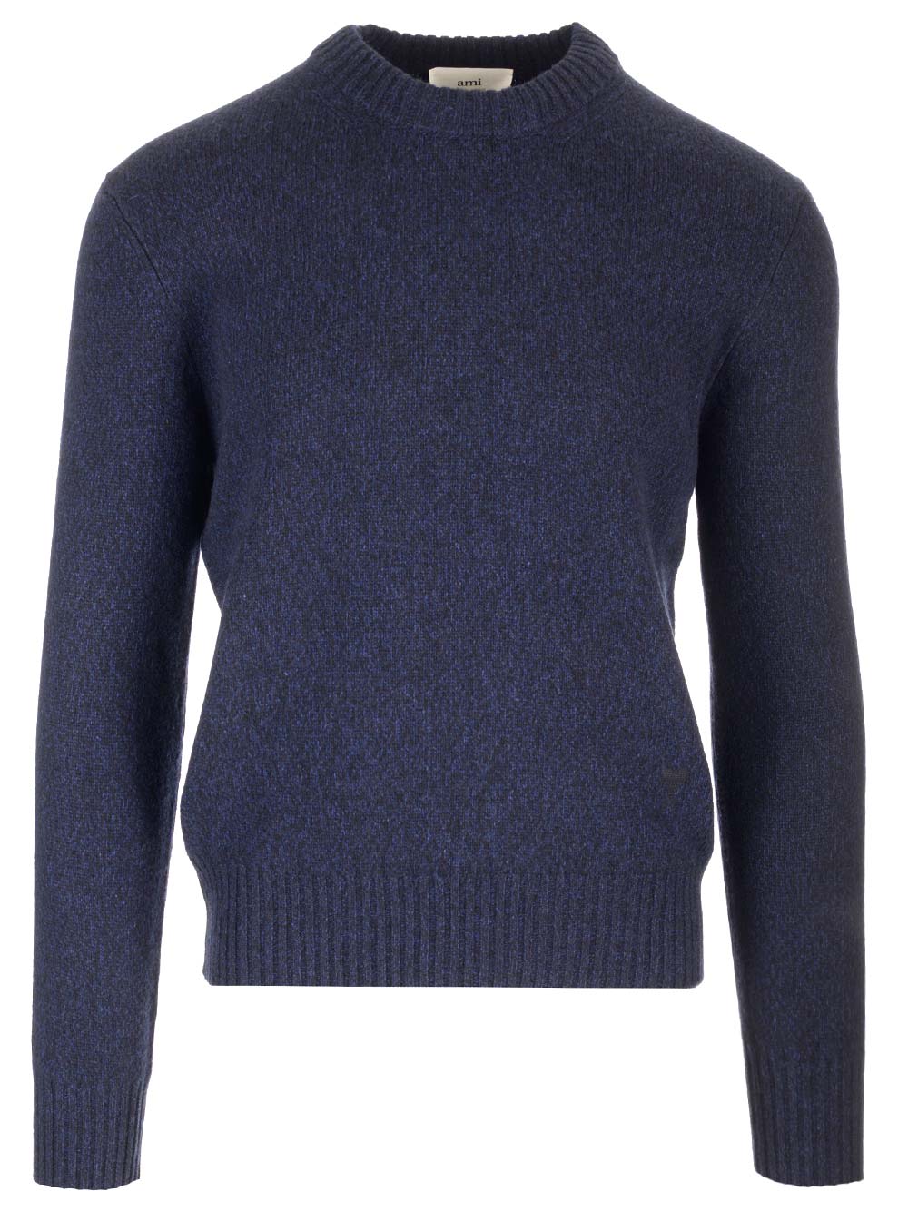 Shop Ami Alexandre Mattiussi Blue Cashmere And Wool Sweater