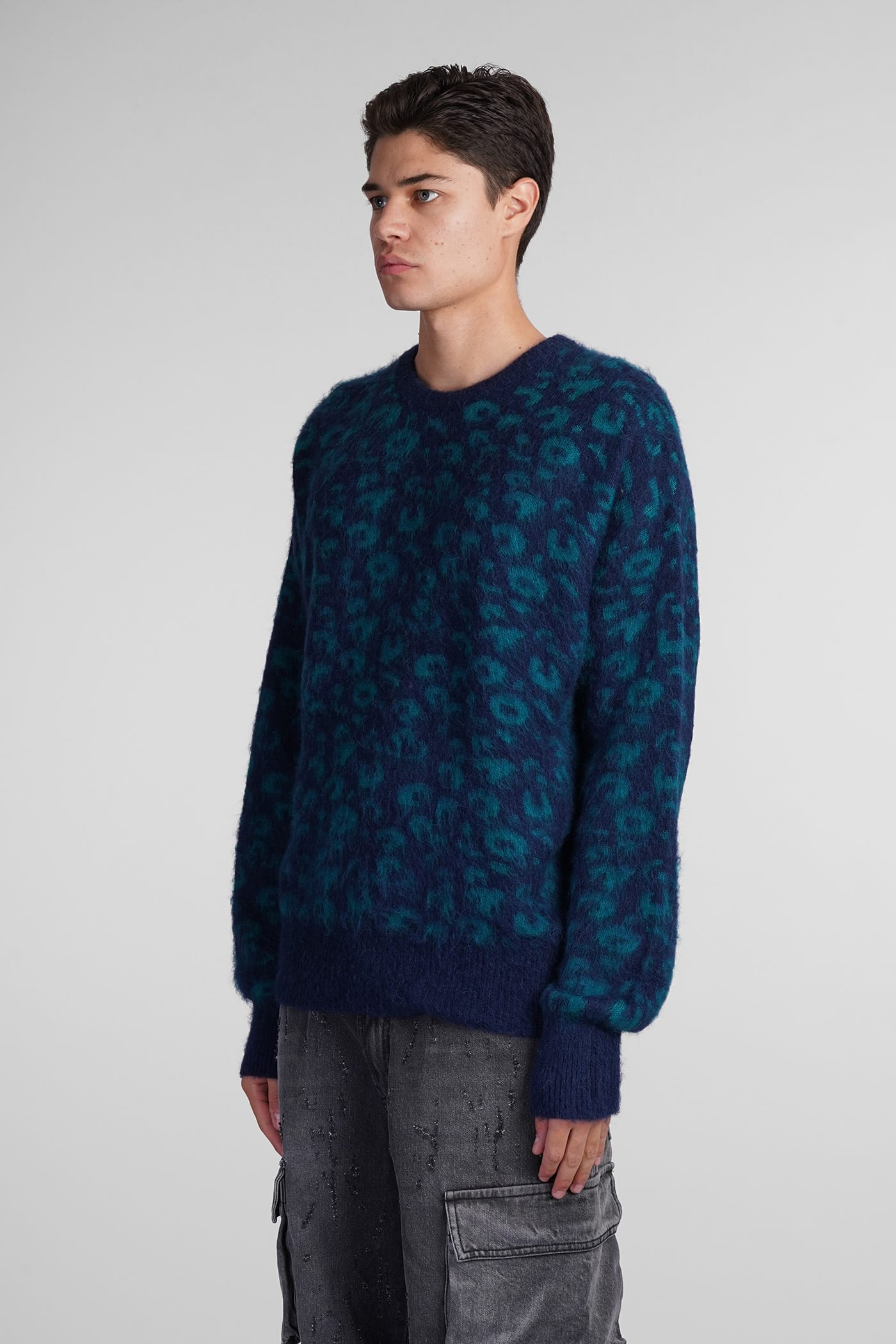 Shop Salvatore Santoro Knitwear In Blue Polyamide