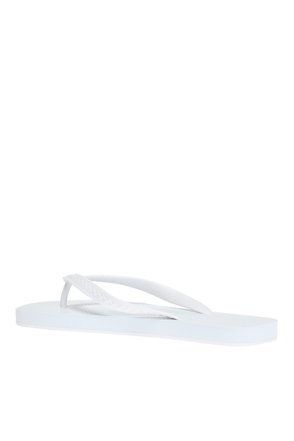 Shop Dsquared2 Rubber Flip-flops In Bianco