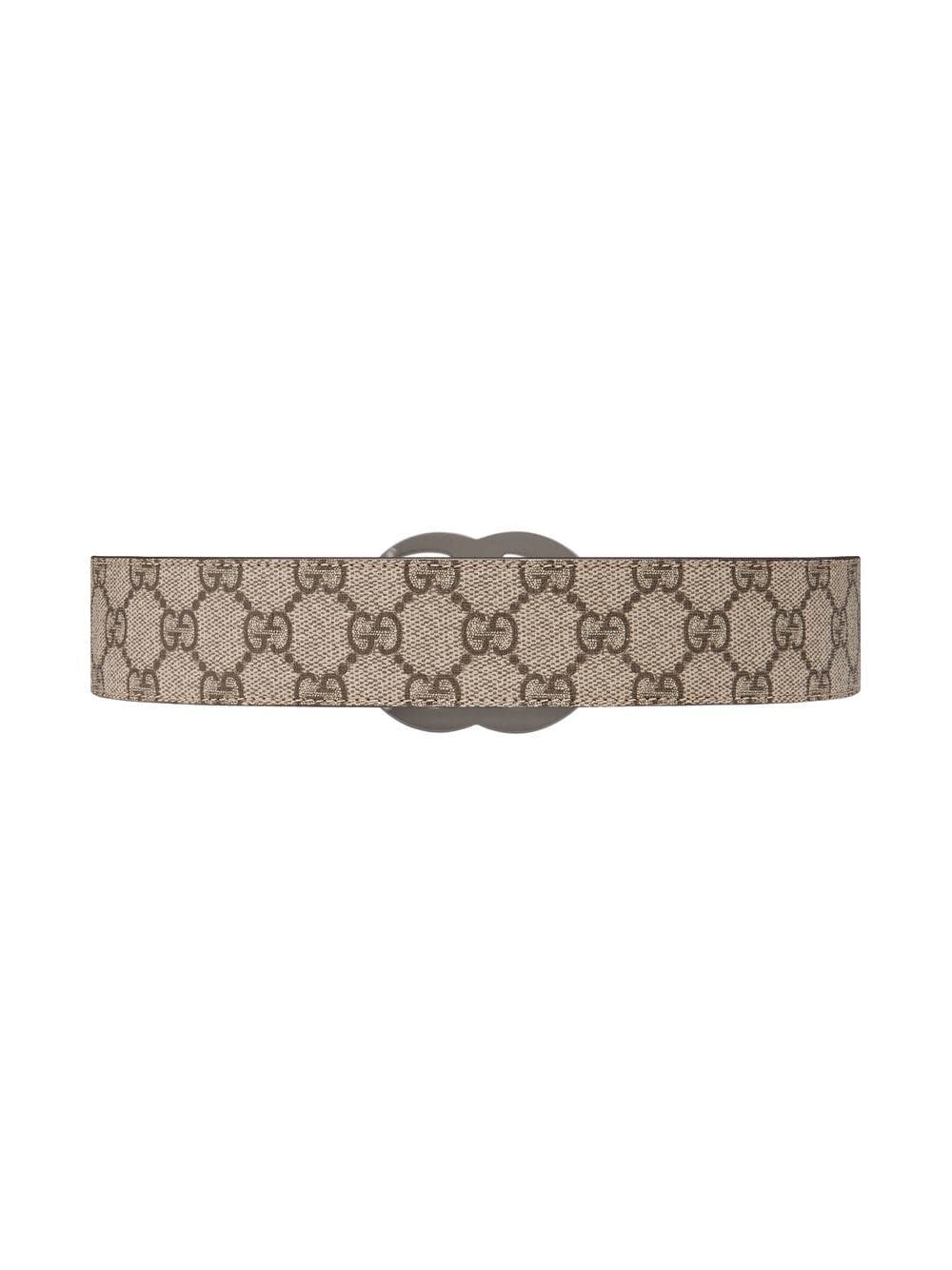 Gucci Gg Marmont Leather Belt In Gray