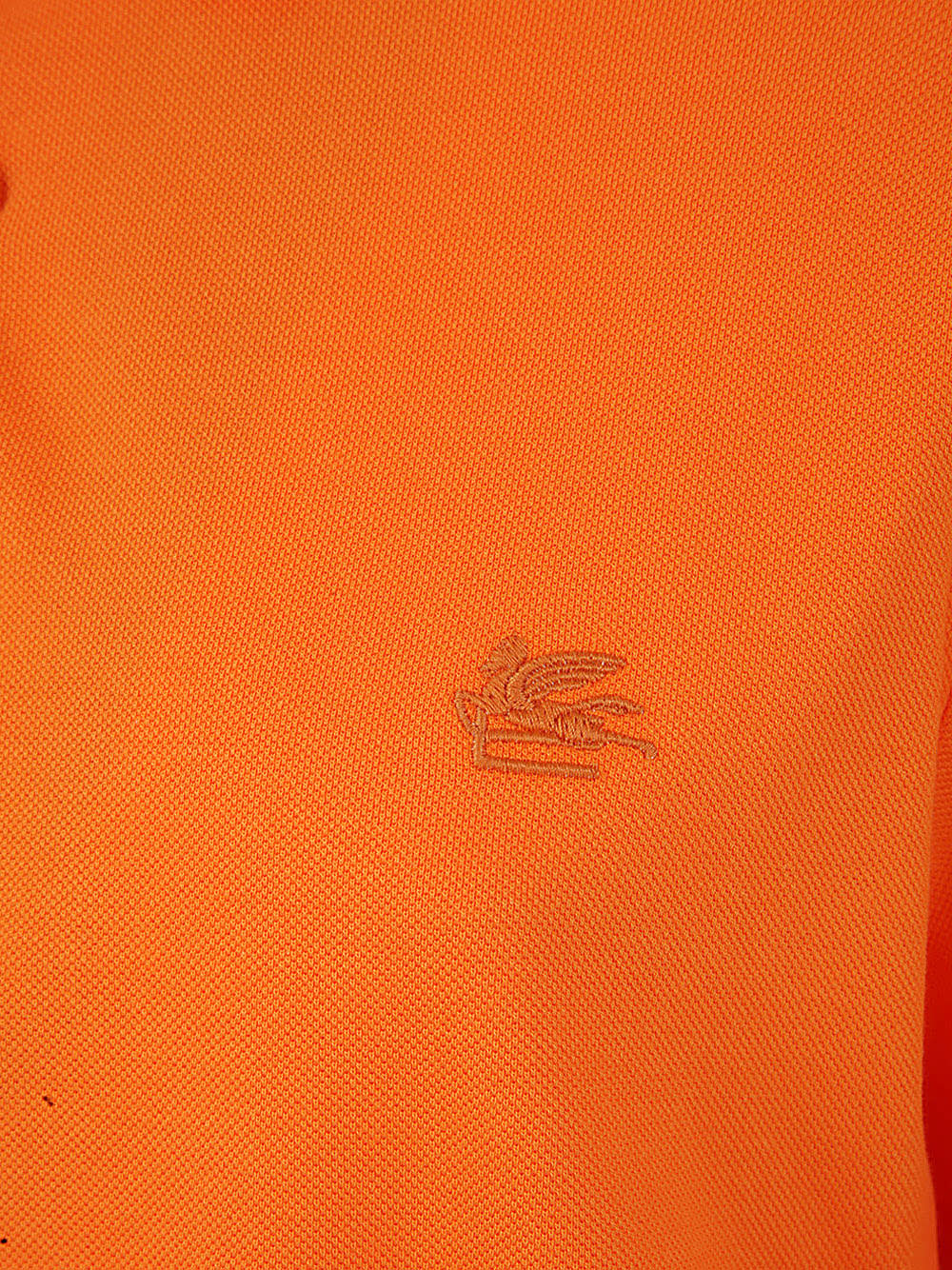 Shop Etro Roma Printed Details Polo In Orange