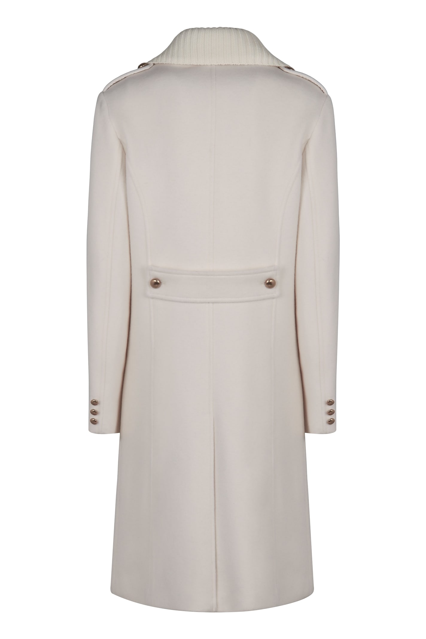 P.a.r.o.s.h . Double-breasted Coat In Wool In Neutral