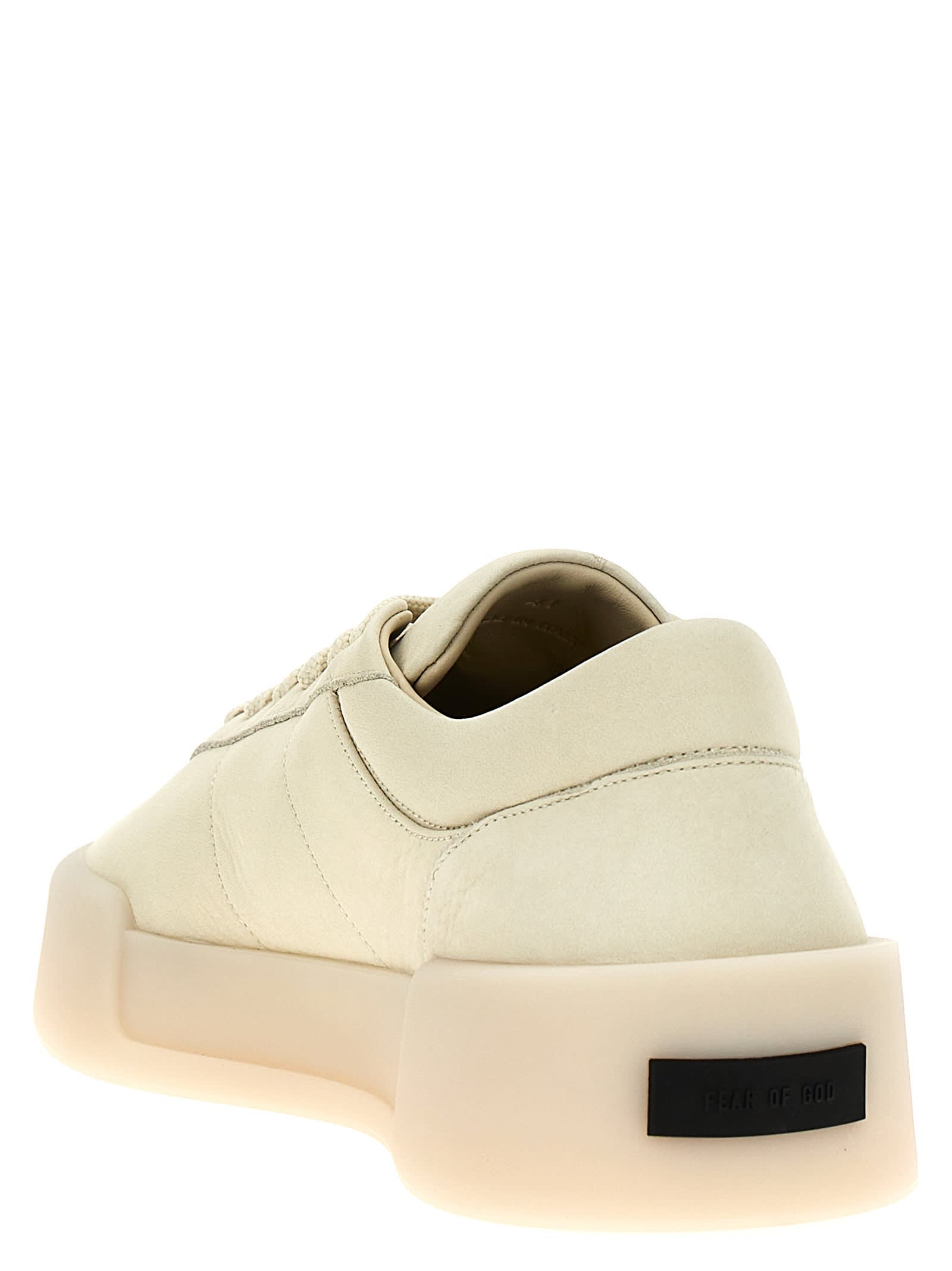 Fear Of God Man Sneakers Ivory Size 7 Leather In Metallic