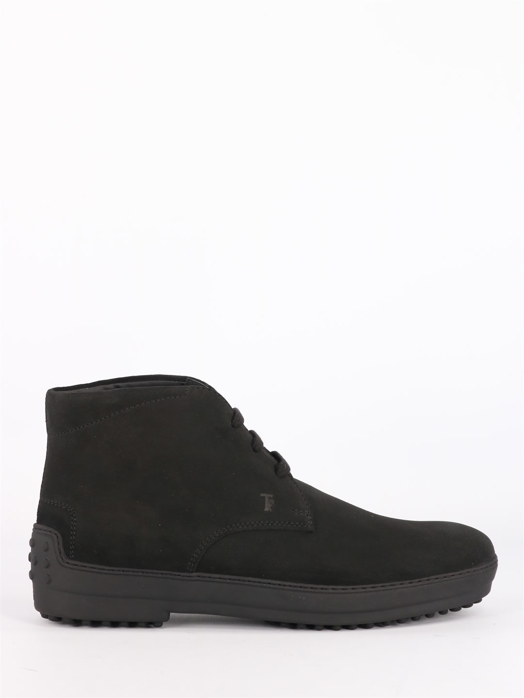 Tods Lace-up Shoe In Black Suede