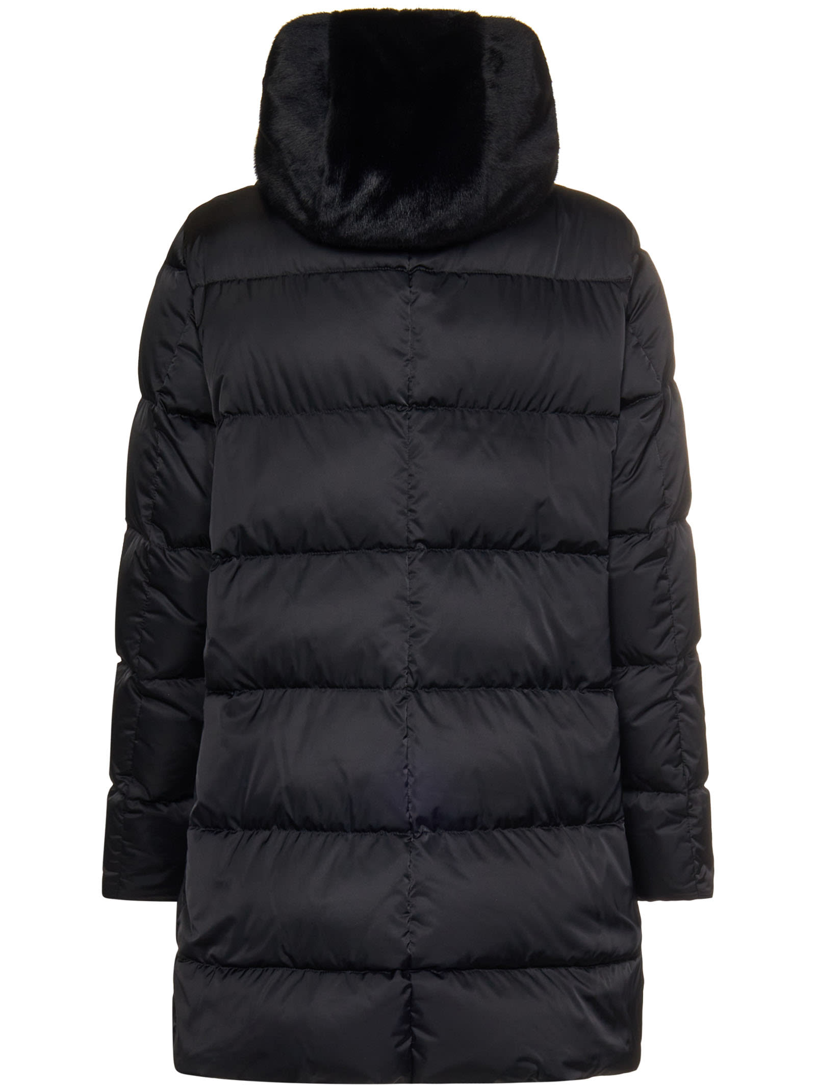 Shop Herno A-shape Down Jacket In Black