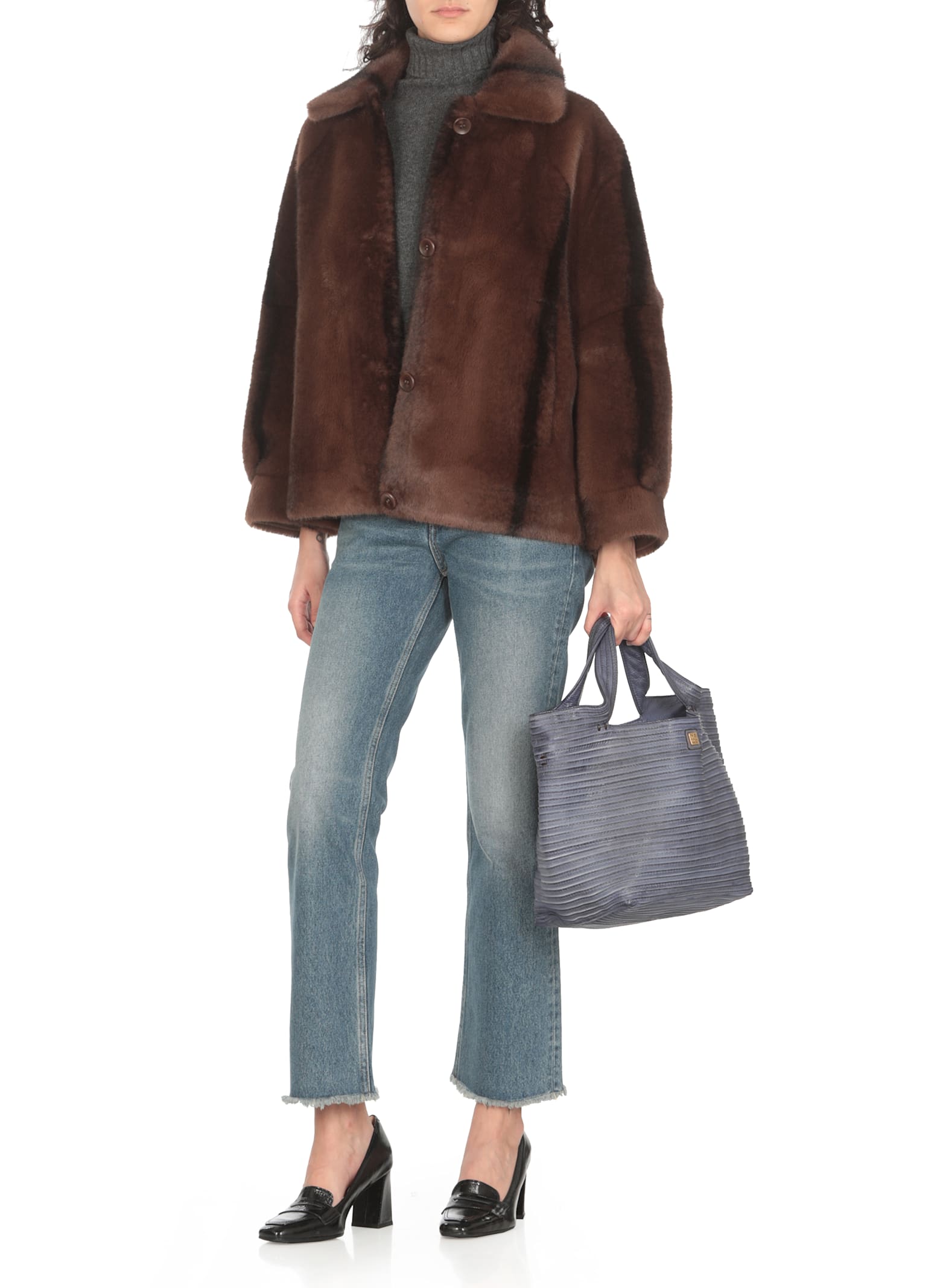 Shop Valentini 1972 Synth Fur Coat In Brown