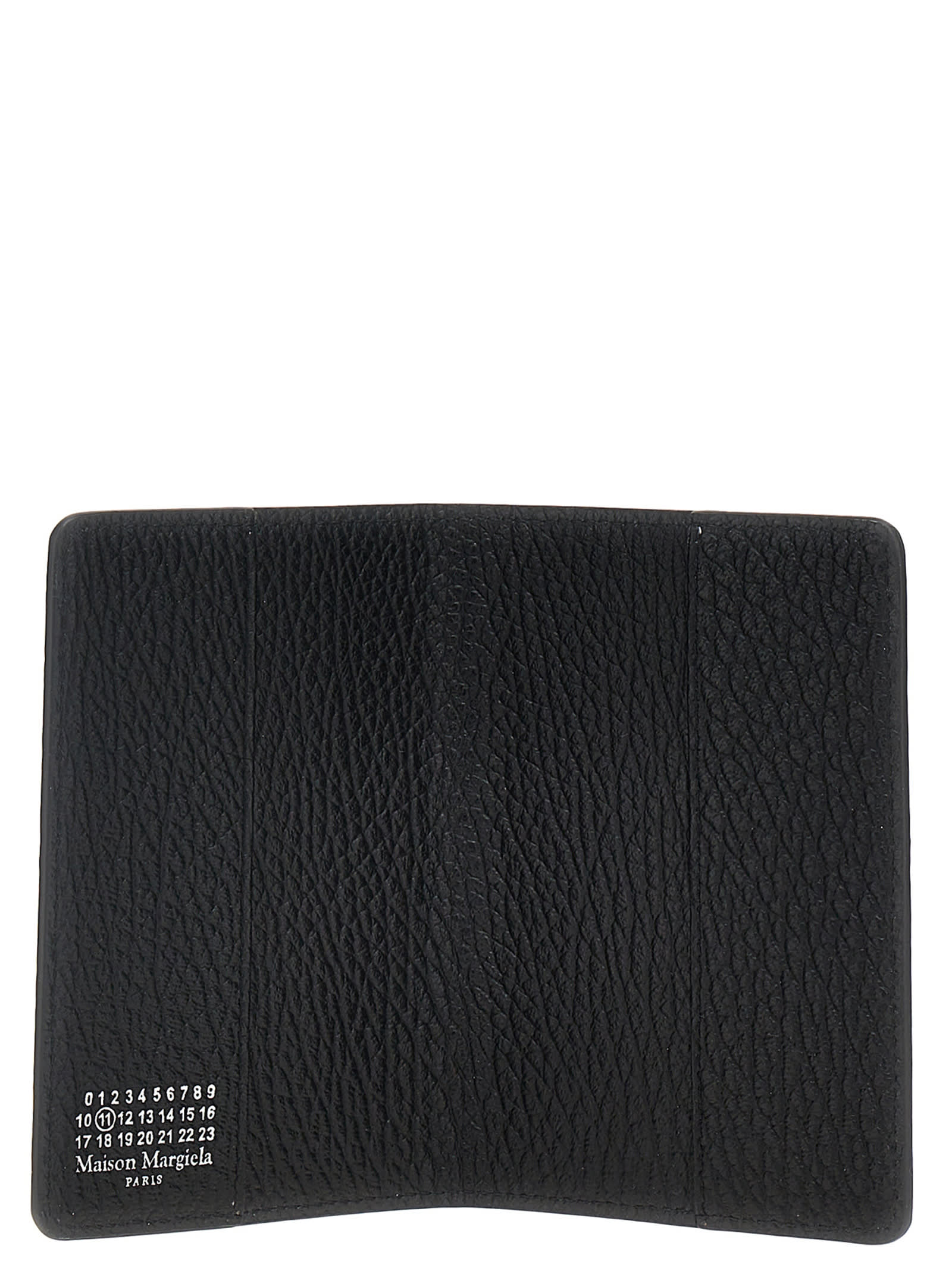 Shop Maison Margiela Four Stitches Passport Holder In Black