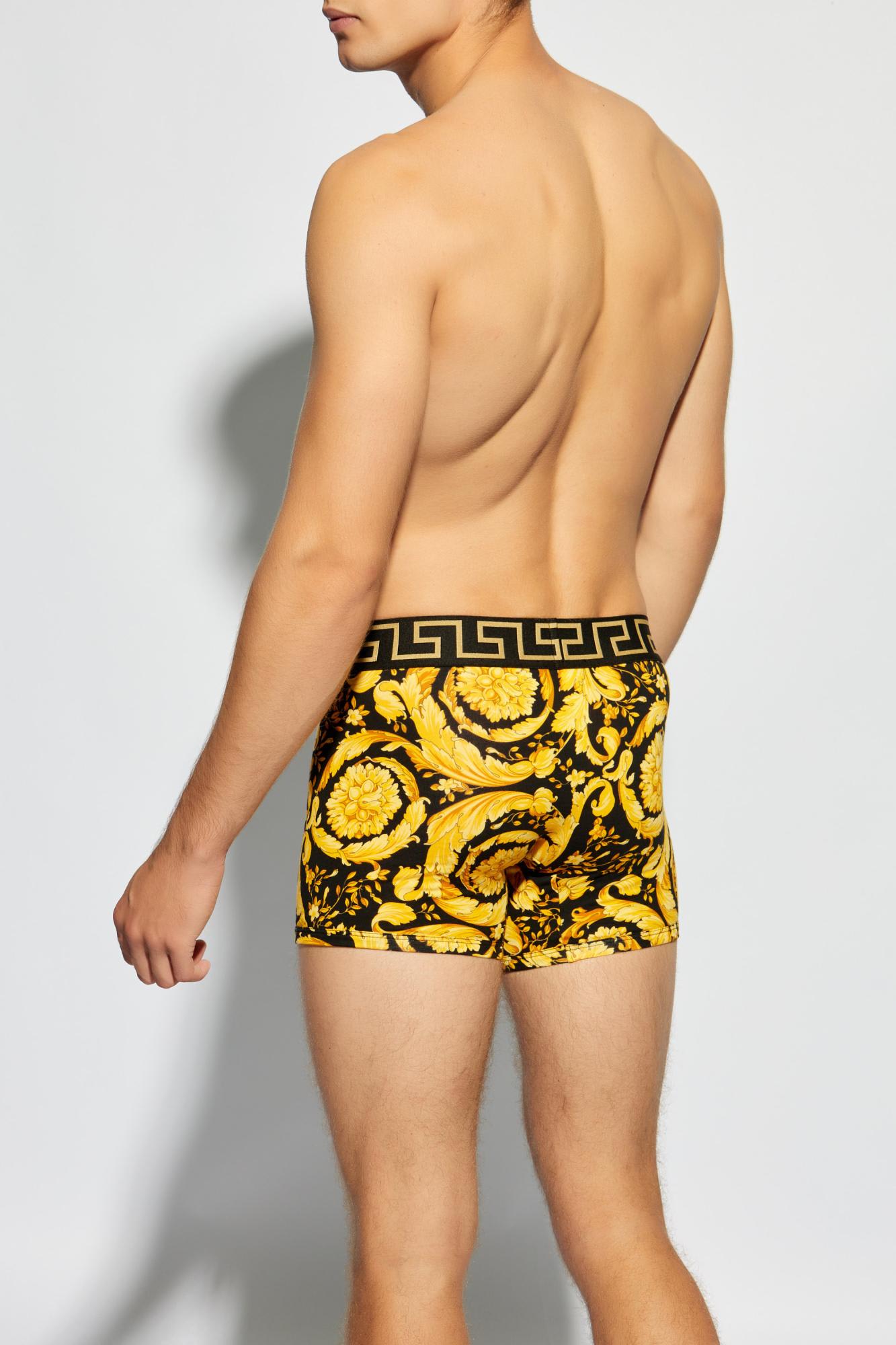 Versace Baroque Print Boxer Shorts In Multi