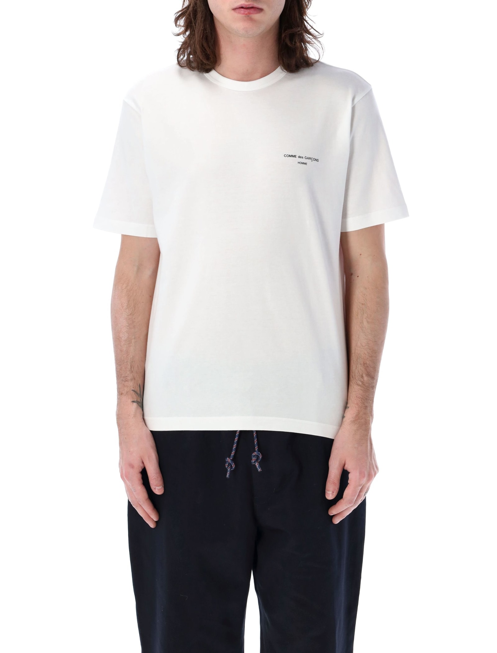 Comme Des Garçons Homme Deux Man White T-shirts In White