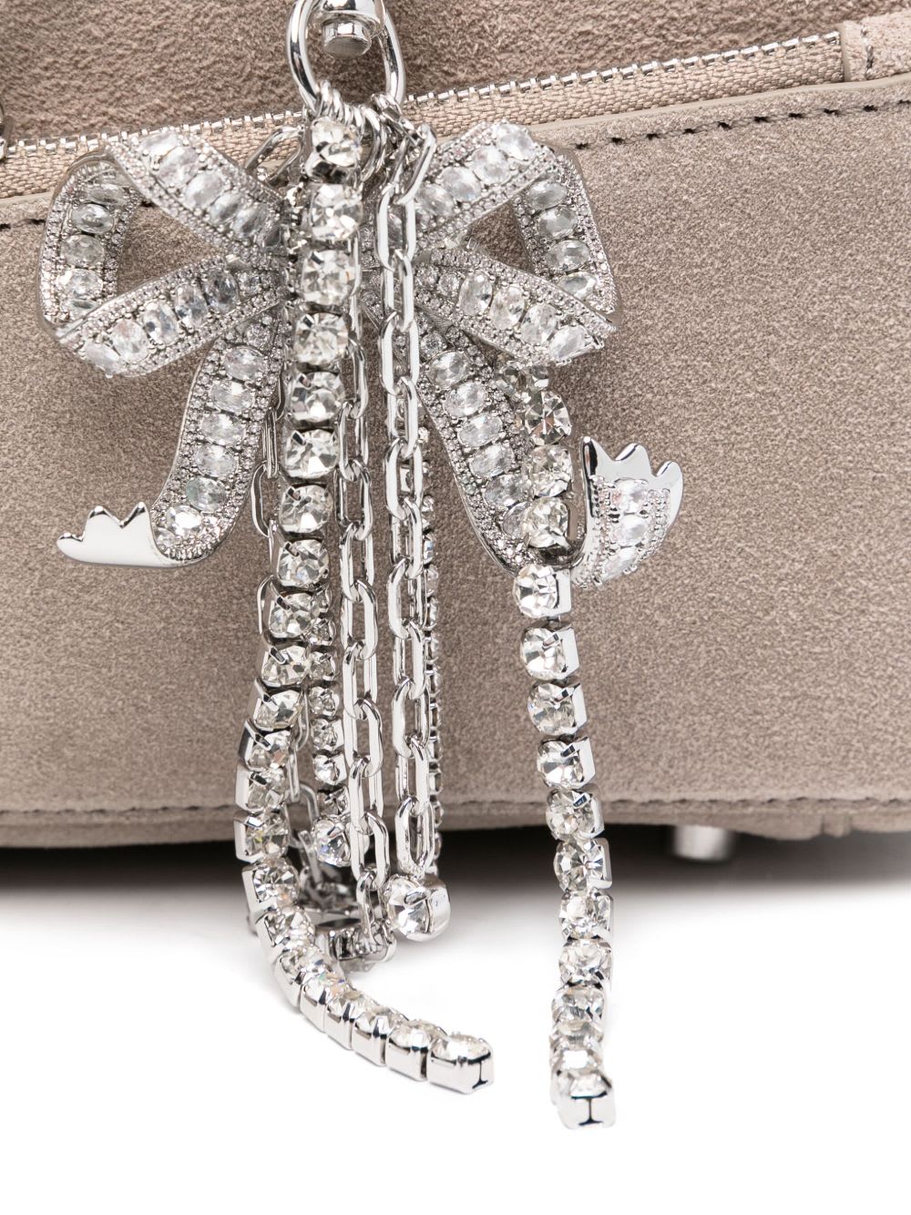 Self-portrait Suede Leather Shoulder Bag In Pink