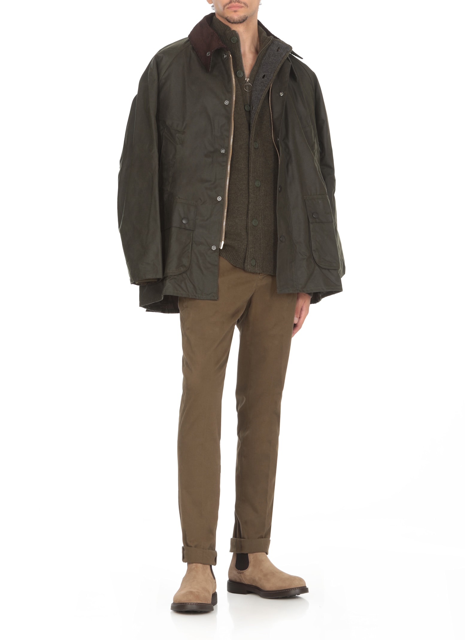 Shop Barbour Bedale Wax Jacket In Green