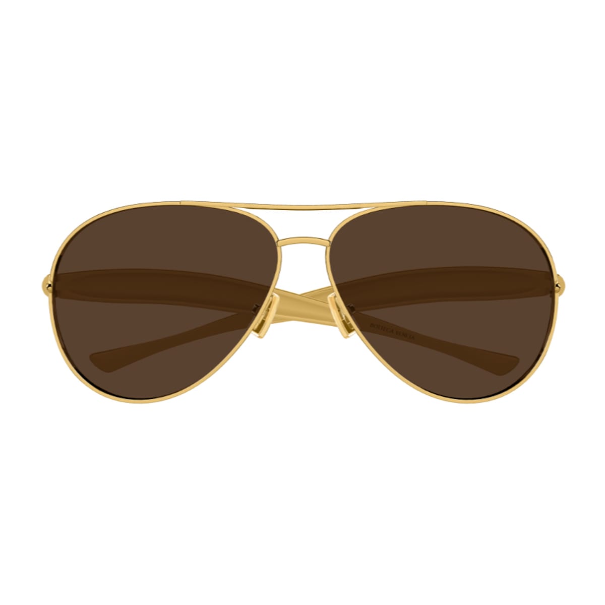Bottega Veneta Bv1305s Linea Unapologetic 007 Gold Brown Sunglasses In Gold
