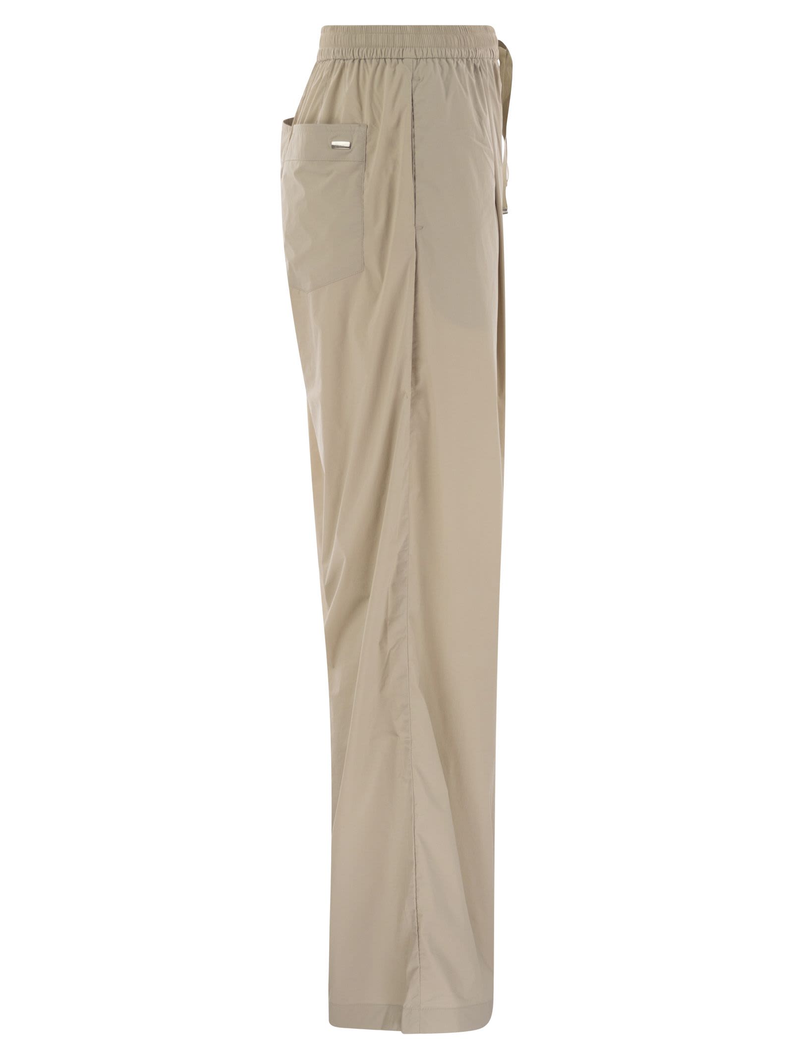 Shop Herno Stretch Nylon Trousers In Beige