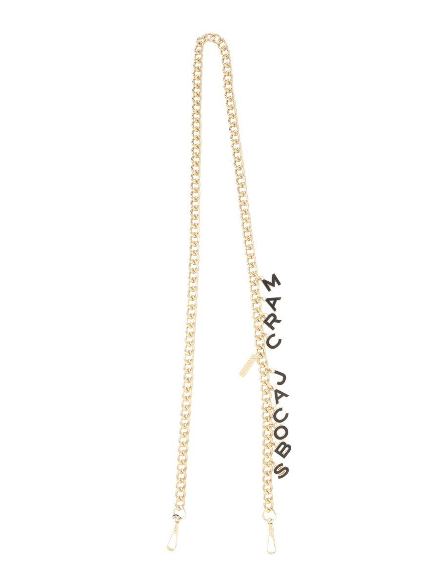 Shop Marc Jacobs The Charm Shoulder Strap In Black Gold Multi