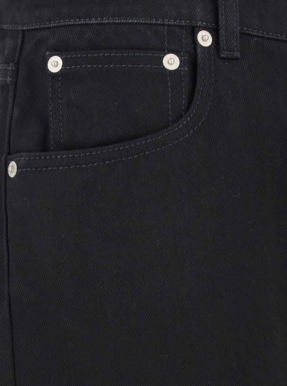 Alexander Mcqueen Black Jeans With Belt Loops And Logo Patch On The Rear In Denim Man