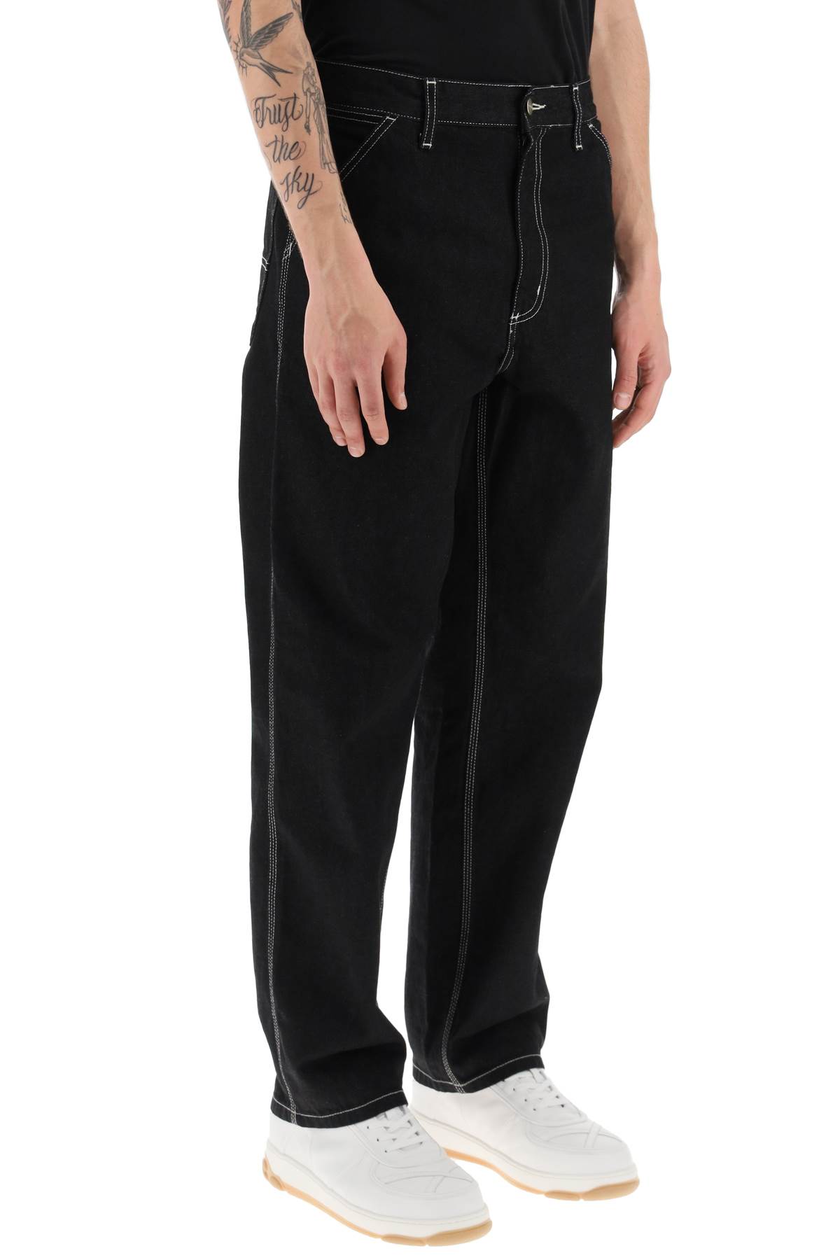 Carhartt Single Knee Pant Back Pockets In Black