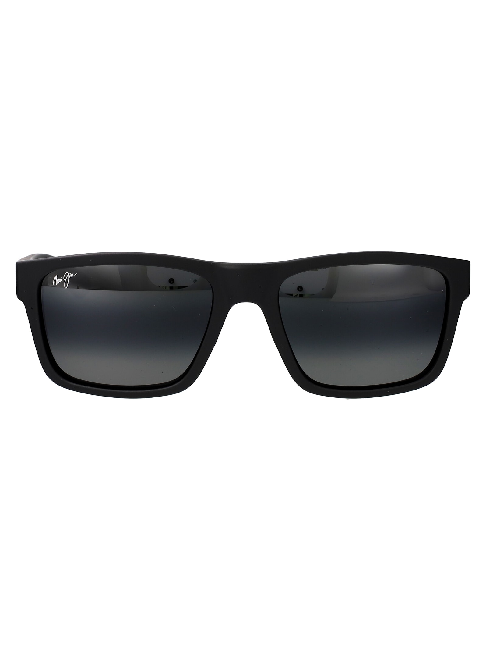 Shop Maui Jim The Flats Sunglasses In Matte Black Grey