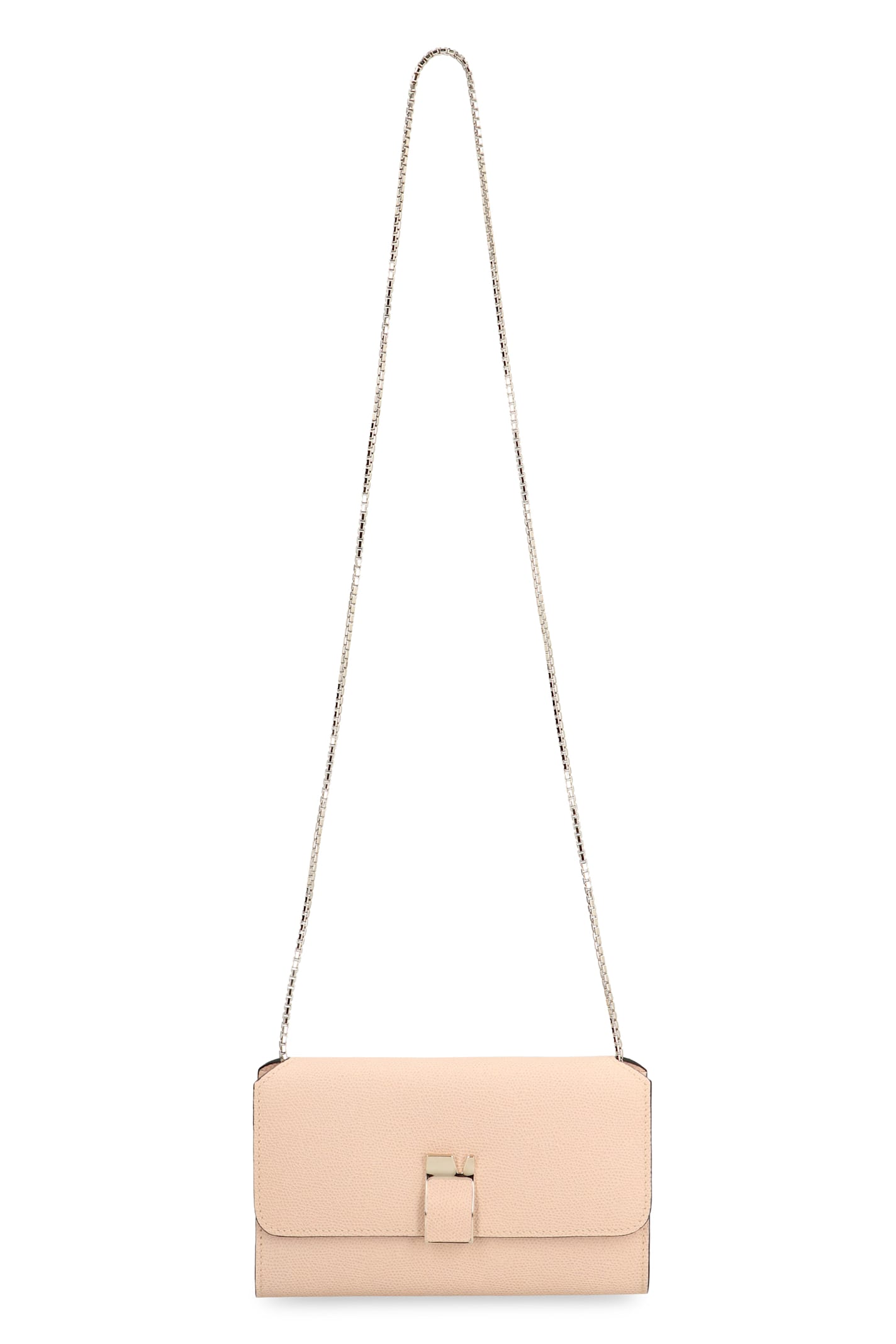 Valextra Nolo Leather Clutch In Pink