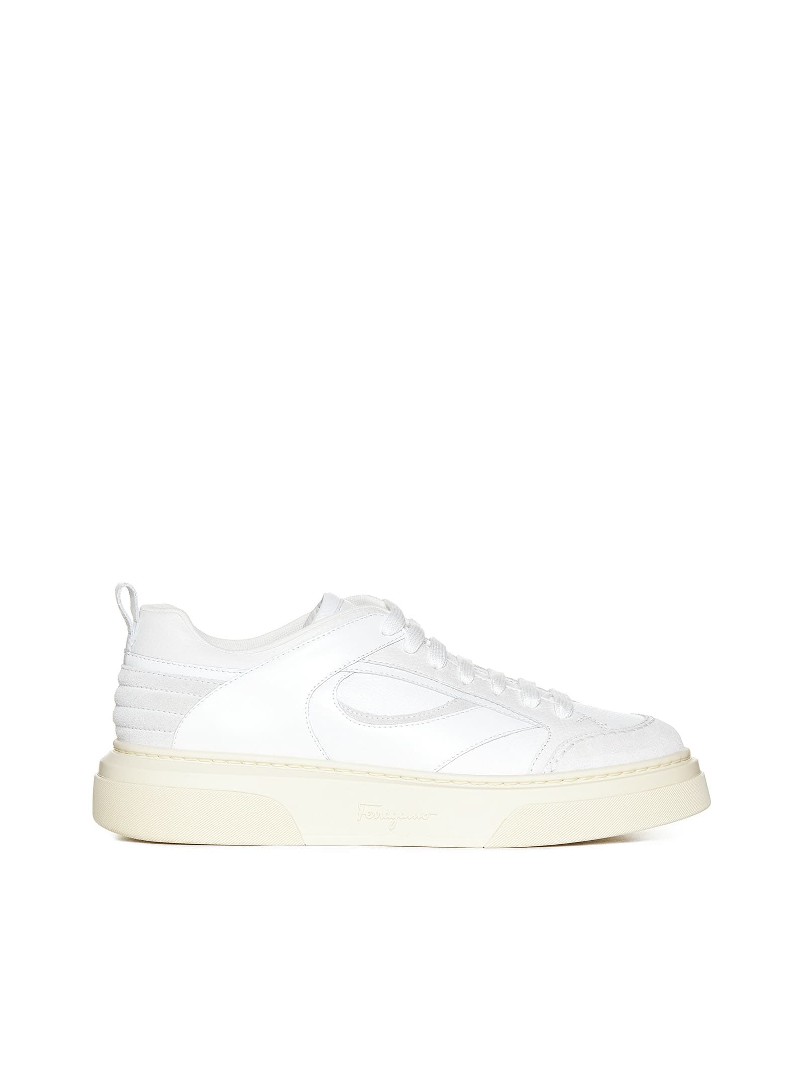 Shop Ferragamo Sneakers In White