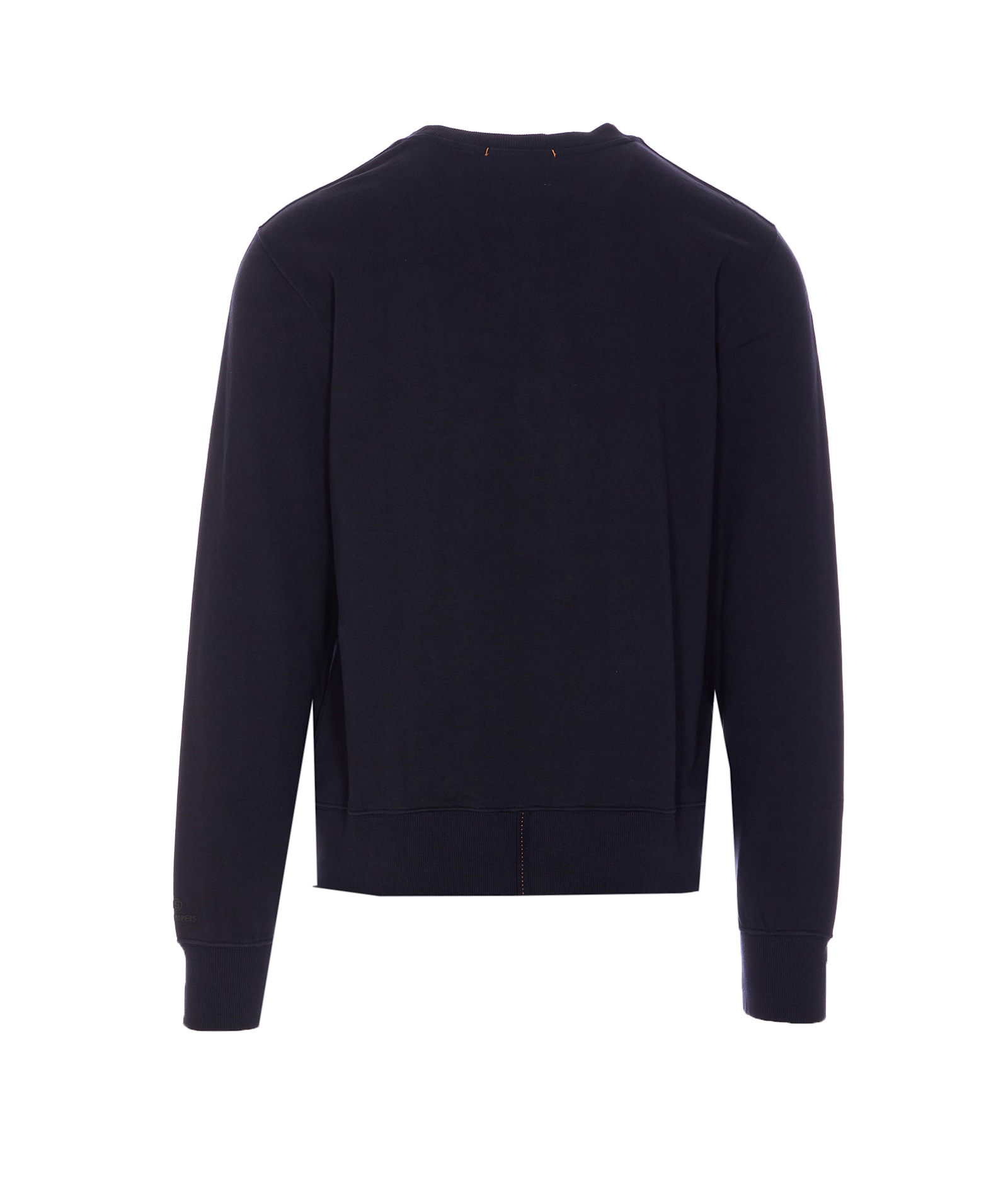 Parajumpers Josiah Crewneck Sweatshirt Ribbed Cuffs In Blue