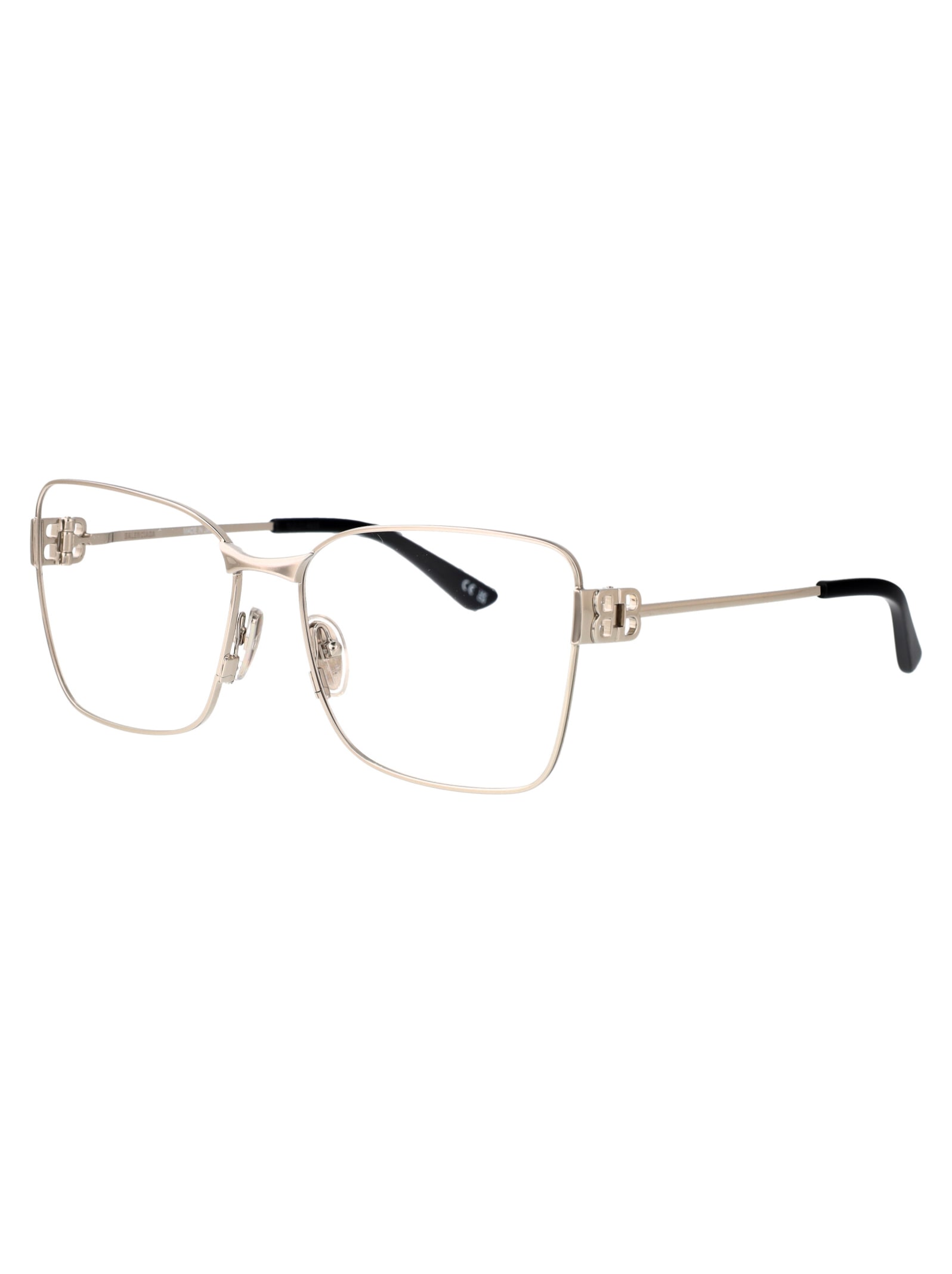 Shop Balenciaga Bb0339o Glasses In 002 Silver Silver Transparent