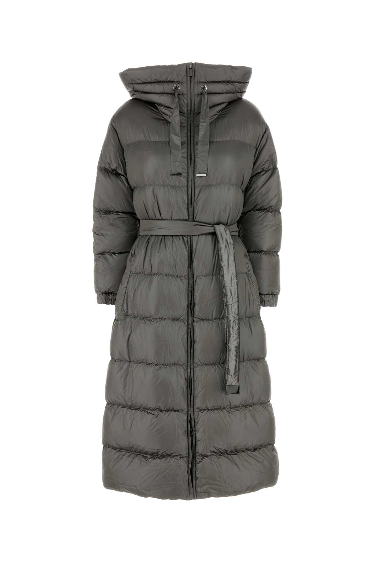 Max Mara The Cube Dark Grey Nylon Spacev Down Jacket In Gray