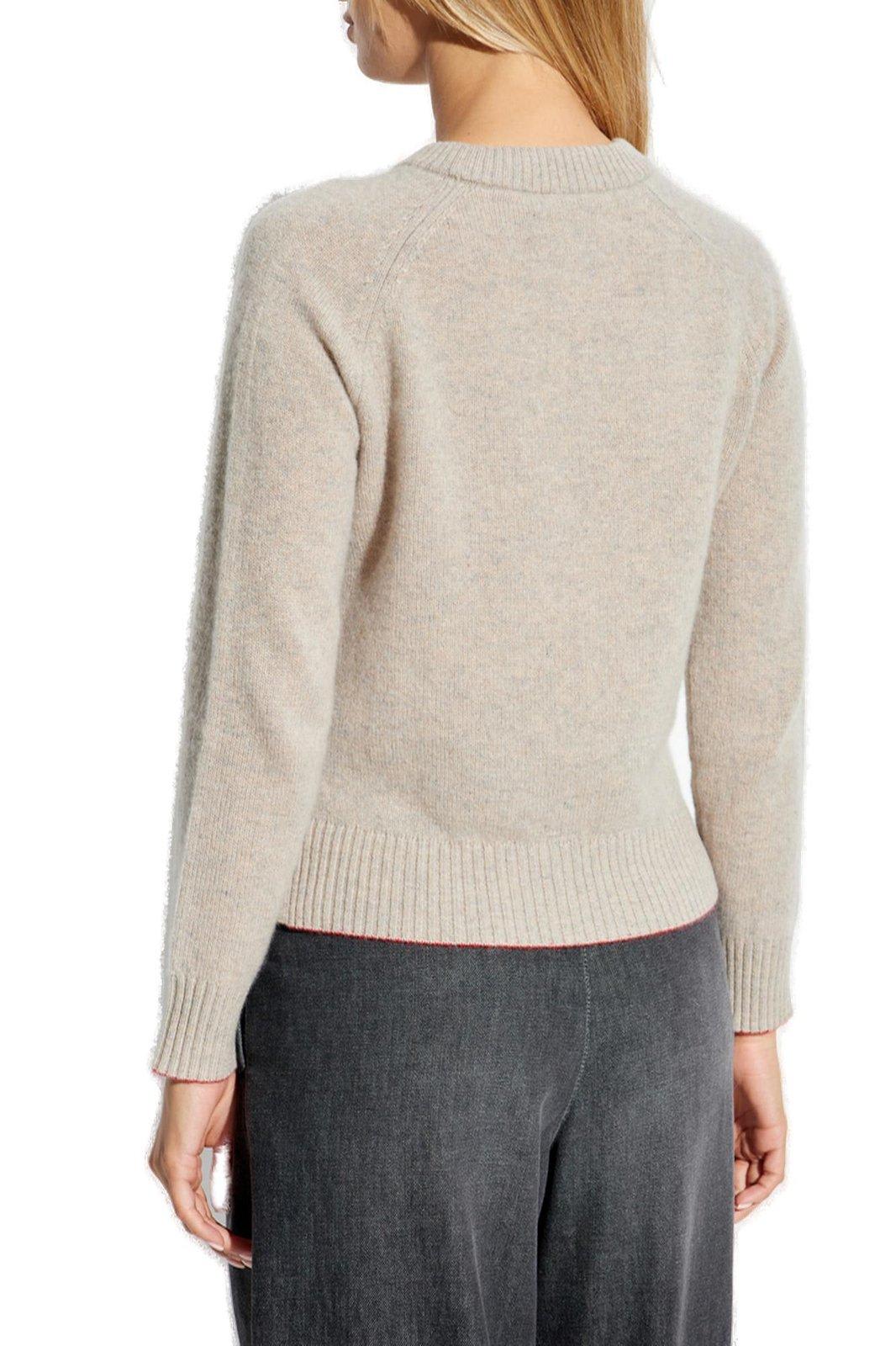 Shop Zadig &amp; Voltaire Sourcy Crewneck Jumper In Latte