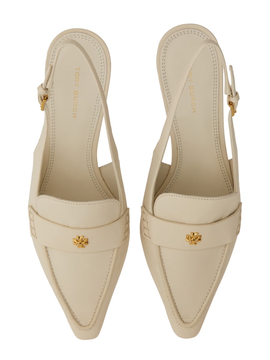 Shop Tory Burch Leather Sandal In Ivory