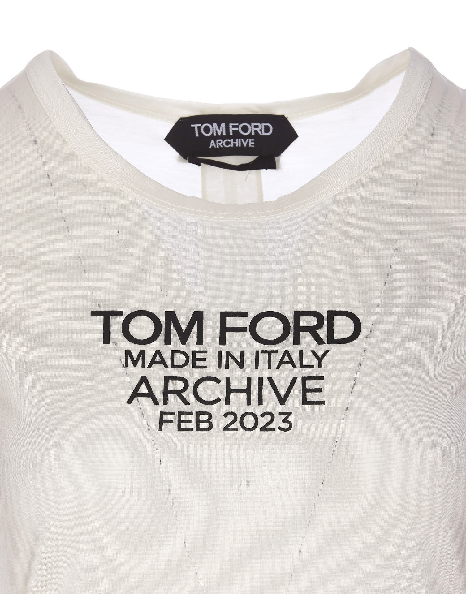 Shop Tom Ford Logo T-shirt In White