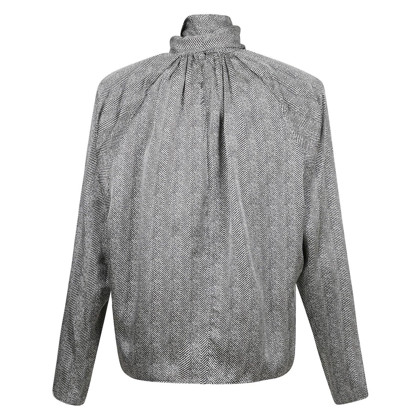 Anine Bing Rachel Batwing Sleeved Top In Gray
