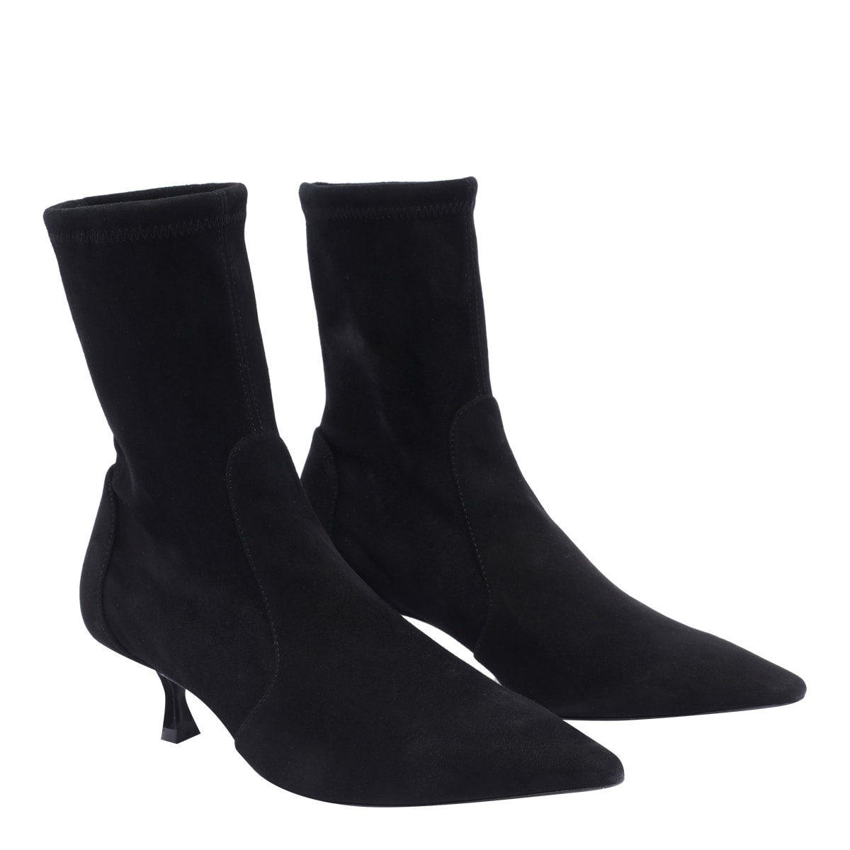 Shop Stuart Weitzman Naomi Bootie In Black