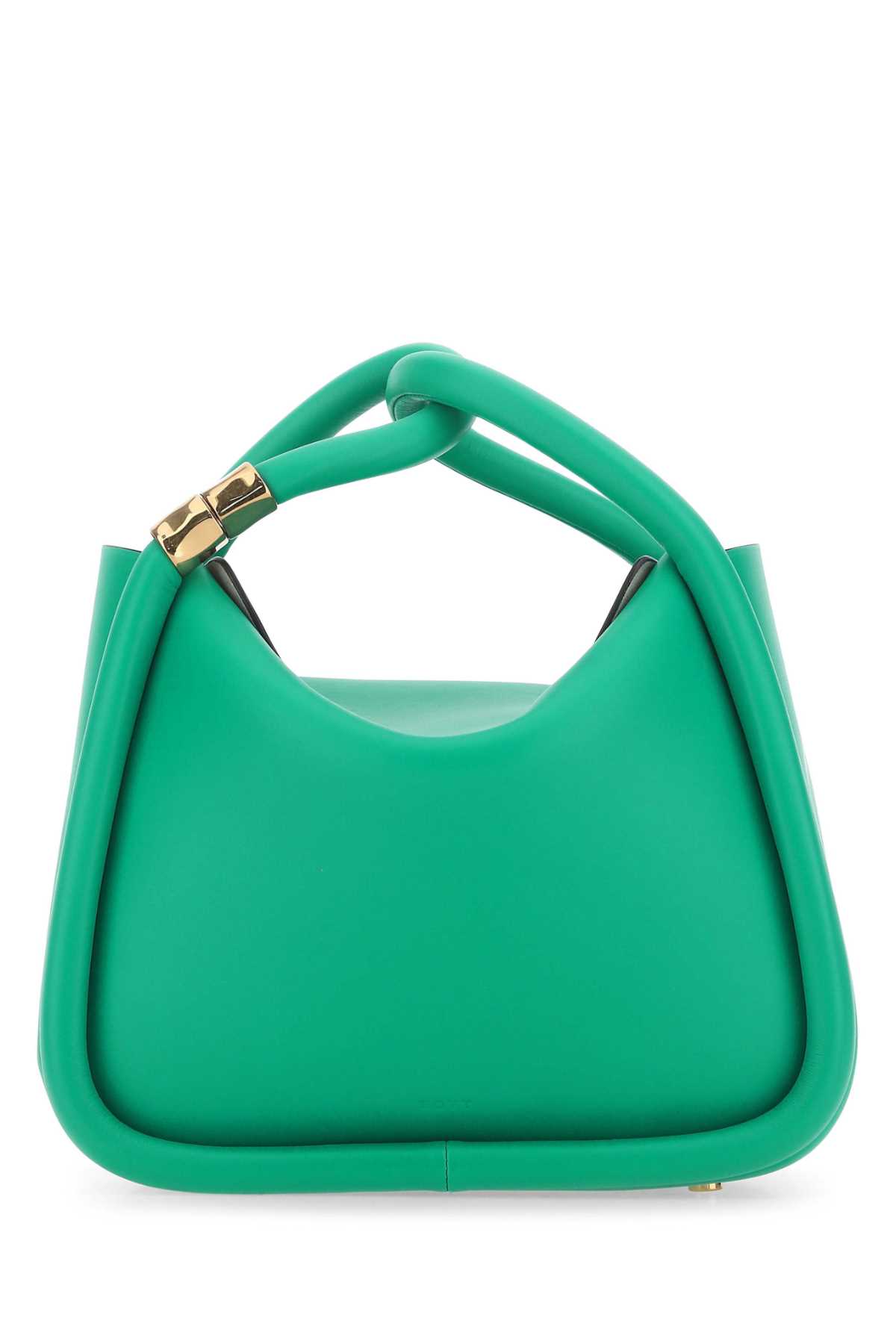 Emerald Green Leather Wonton 25 Handbag