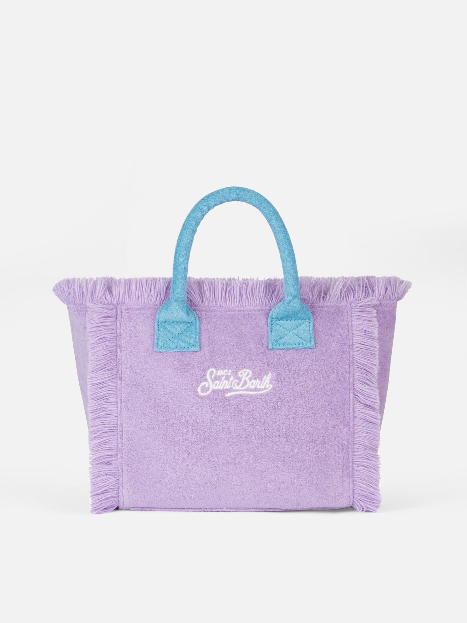 Mc2 Saint Barth Lilac Terry Colette Sponge Handbag In Pink