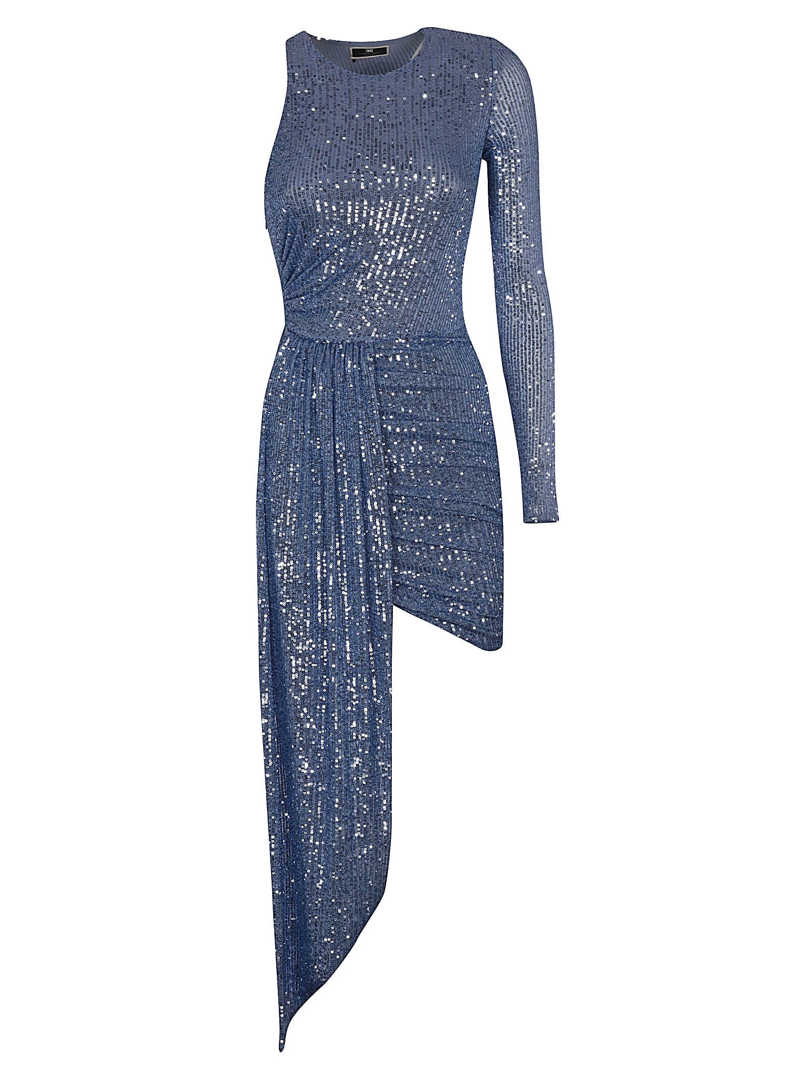 Elisabetta Franchi One-sleeve Sequined Dress