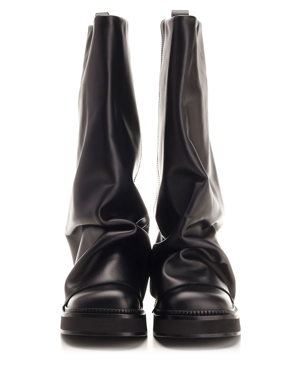 Attico Robin Combat Boot In Black