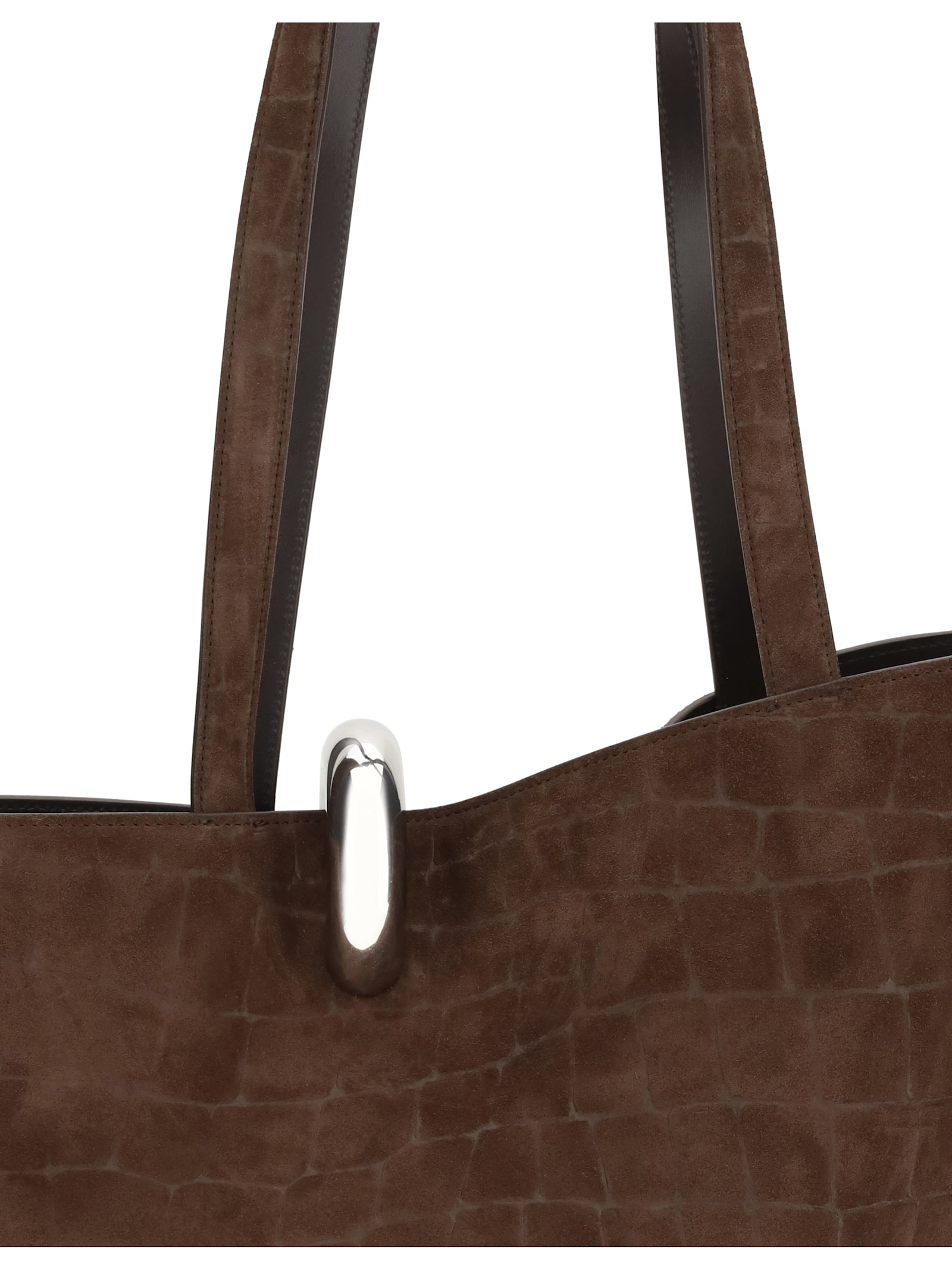 Jacquemus Medium Bucket Bag Featuring Asymmetrical Design In Brown
