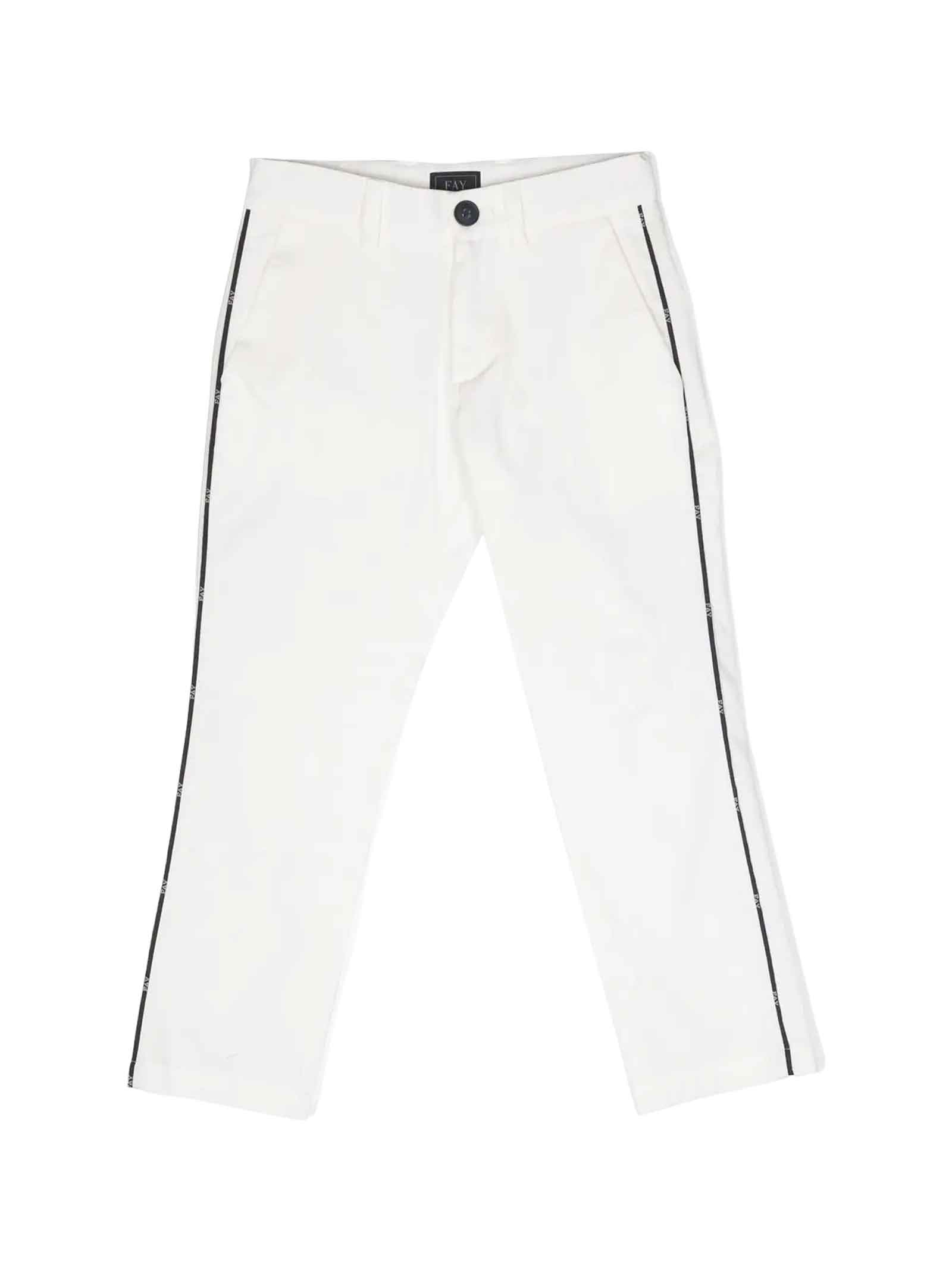 FAY IVORY TROUSERS BOY