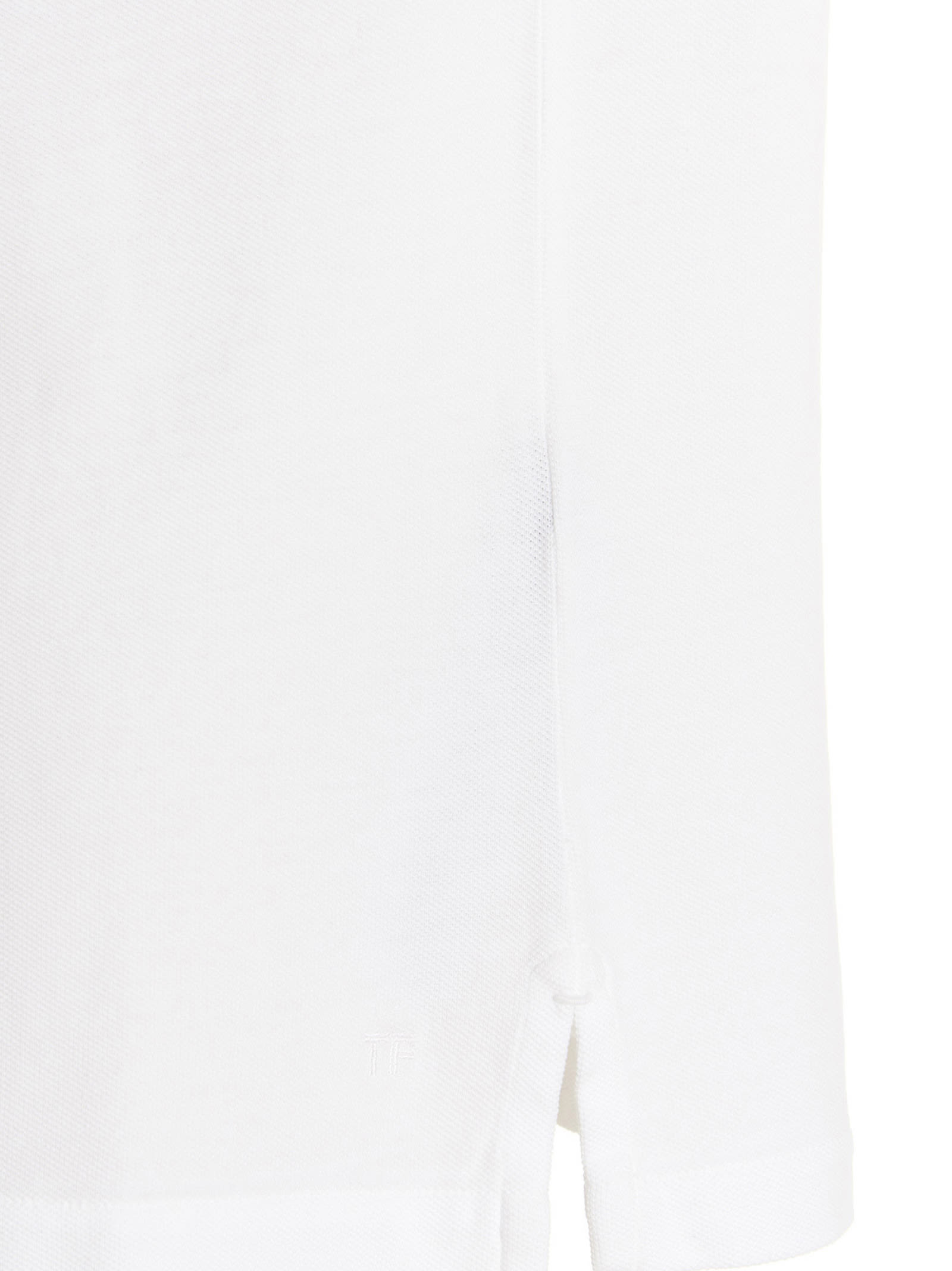 Shop Tom Ford Piqué Cotton Polo Shirt In White