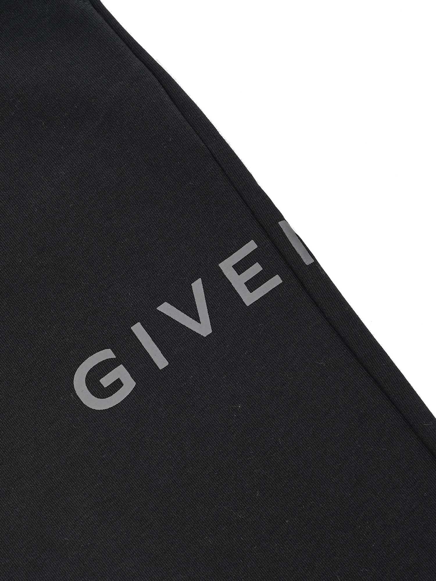 Givenchy Fleece Trousers, 85% Organic Cotton 15% Polyester, Elasticated Waist With Drawstring, Print In Blue