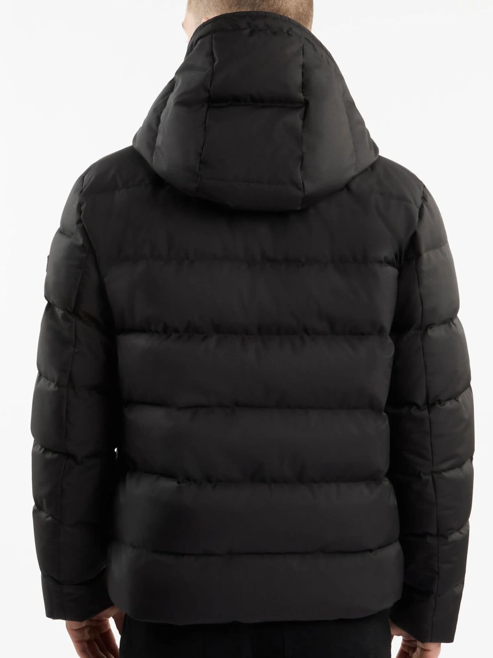 Shop Fay Double Front Down Jacket In Black