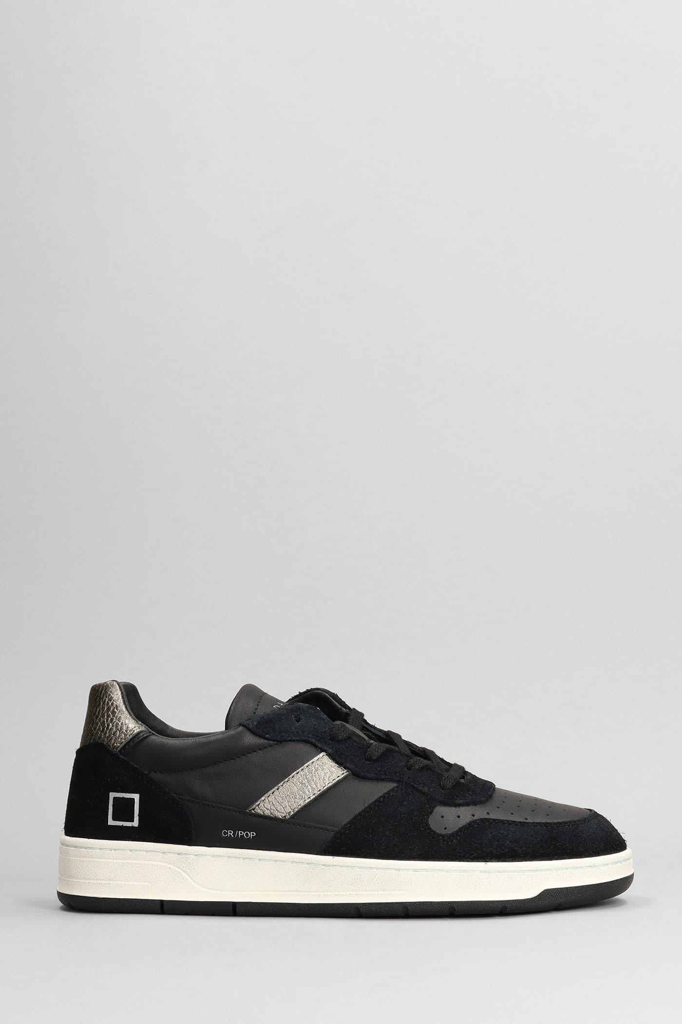 DATE COURT 2.0 SNEAKERS IN BLACK SUEDE AND LEATHER
