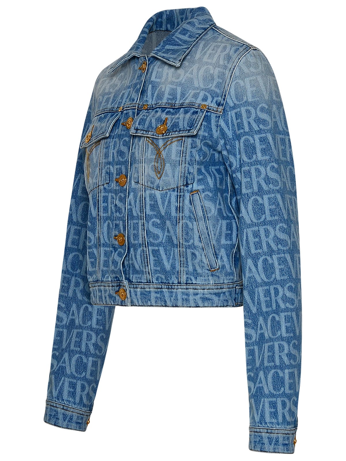 Versace Kids' La Greca Monogram Cotton Chenille Track Jacket