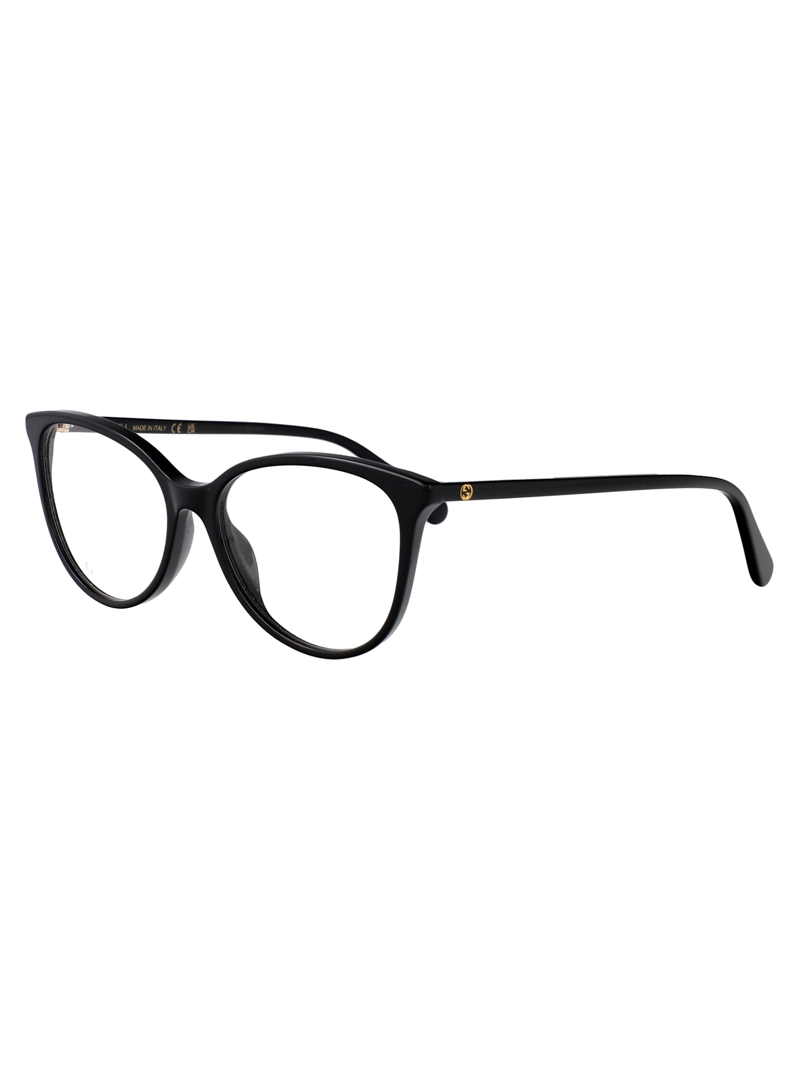 Gucci Black Black Transparent Acetate Glasses In Black